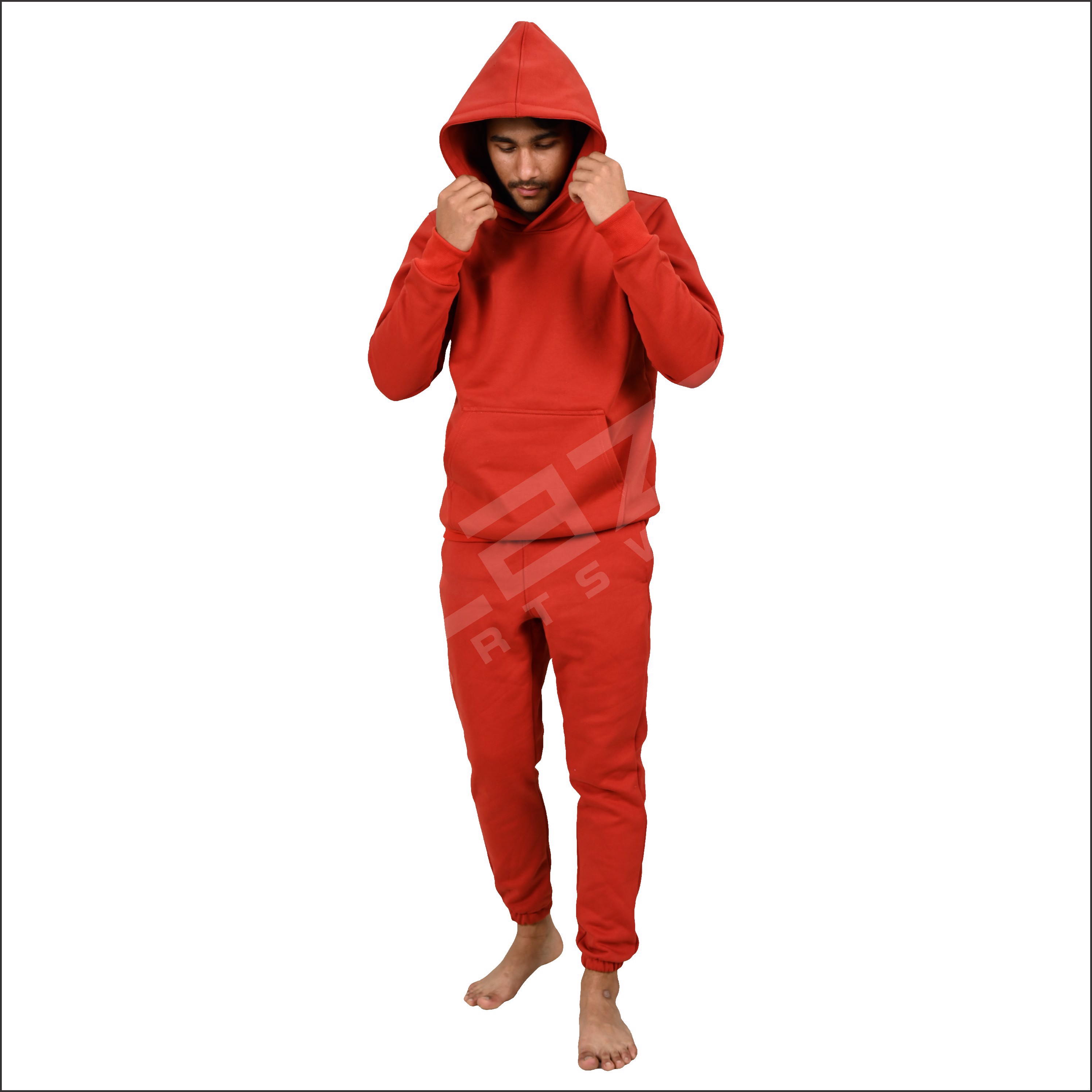 Hoodie Sweatsuit Jogging Tracksuit Athletic Fit Full Body Suits Men Fitness Workout Training - view 2