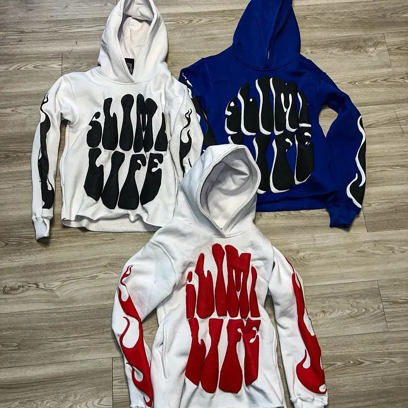 Sportswear Custom Logo High Quality 3D Puff Printing Heavy Weight 100% Cotton Hoodie zip up Hoodies - view 4