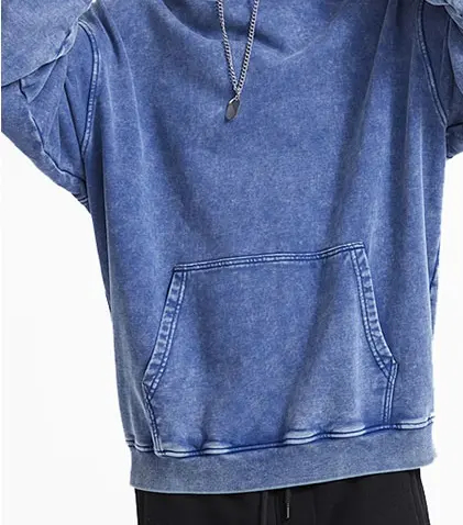 High Quality 100% Cotton Acid Washed Hoodie High Street Series Washing Sweater Washed Vintage Hoodie - view 4