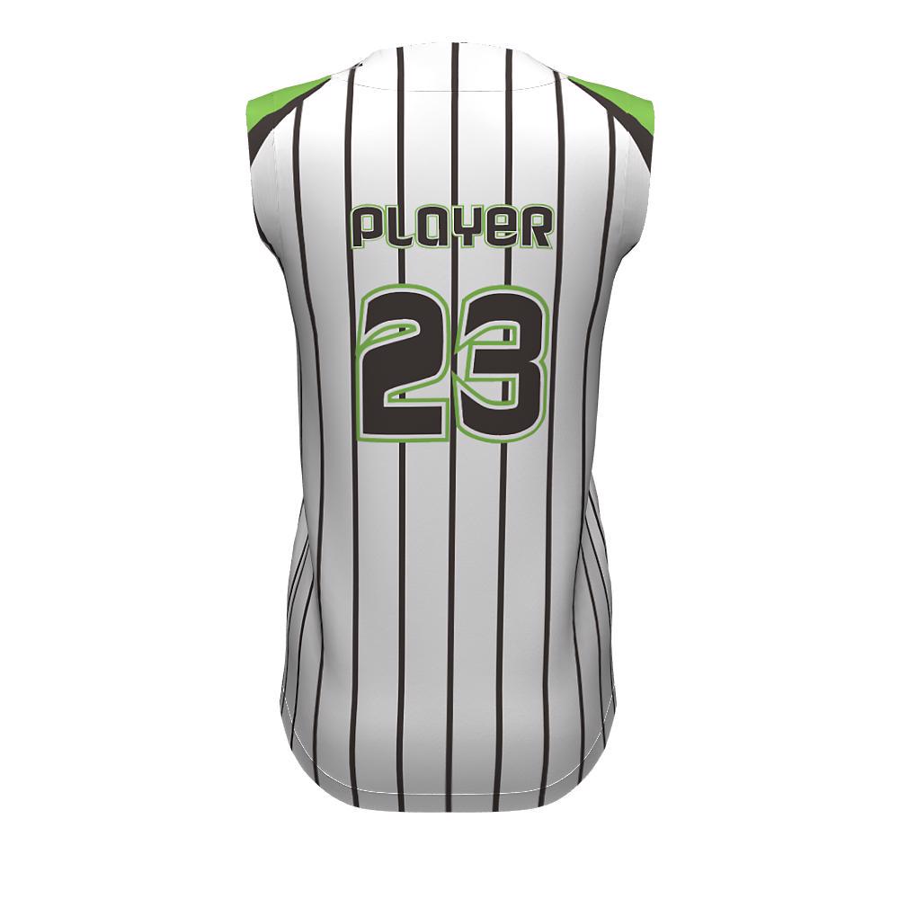 Softball Full Button Sleeveless Jerseys Miam FBS-03 - view 2