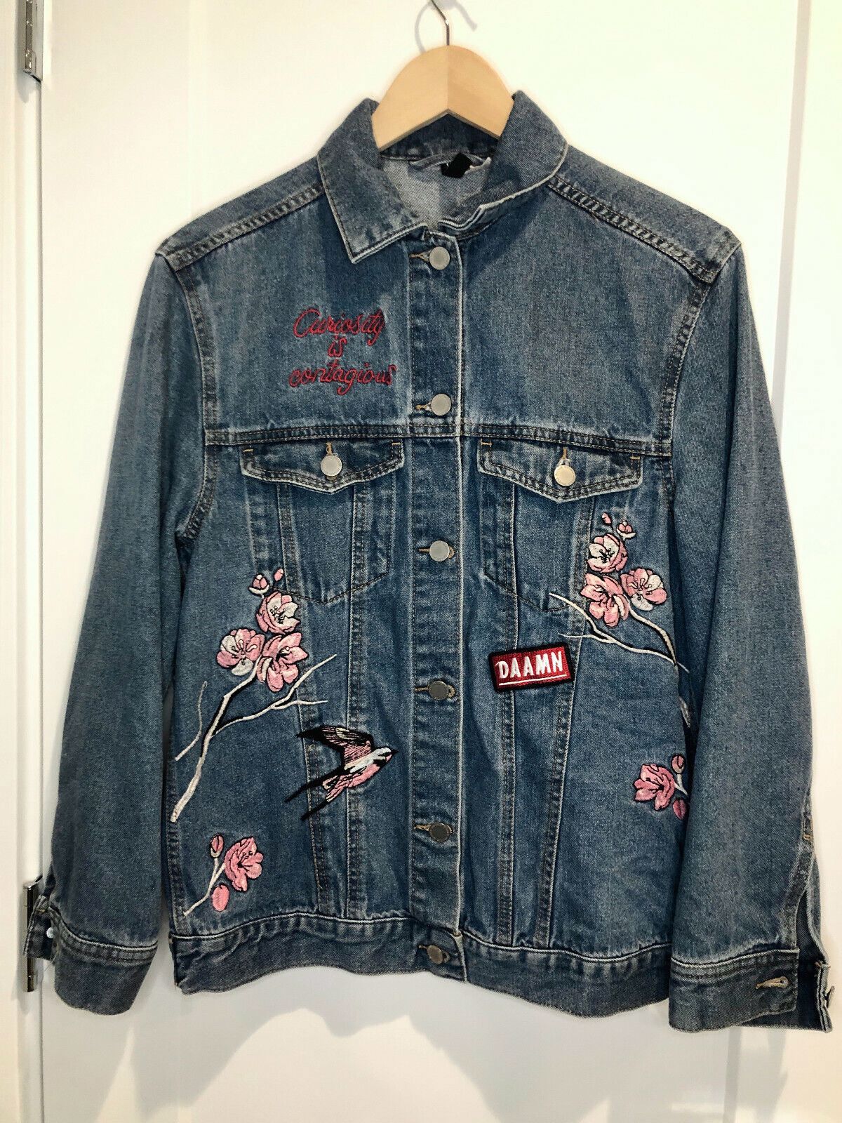 Denim jacket with custom design and logo - view 2