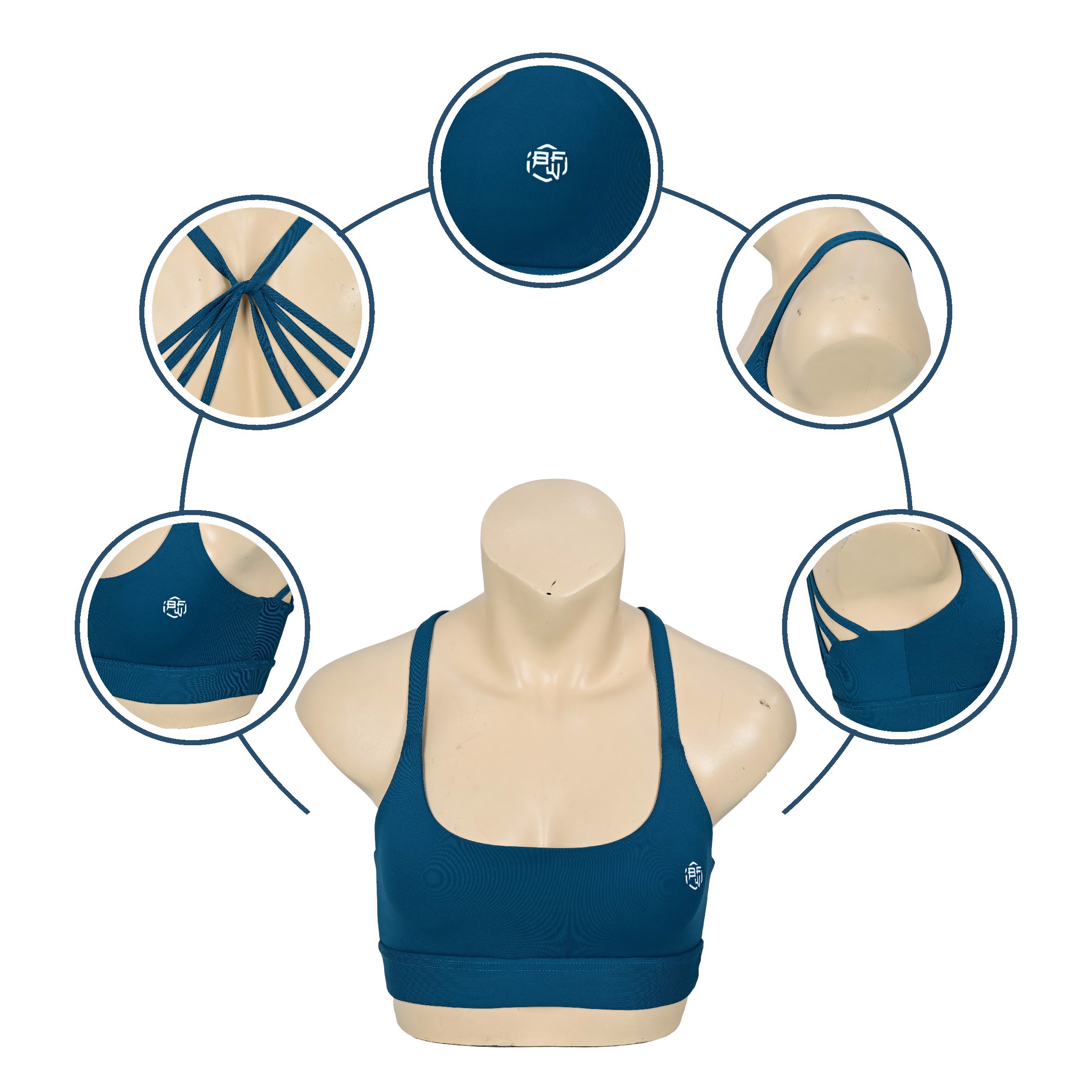 customized sports bra workout fitness wear racer back sports bra light weight  - view 6