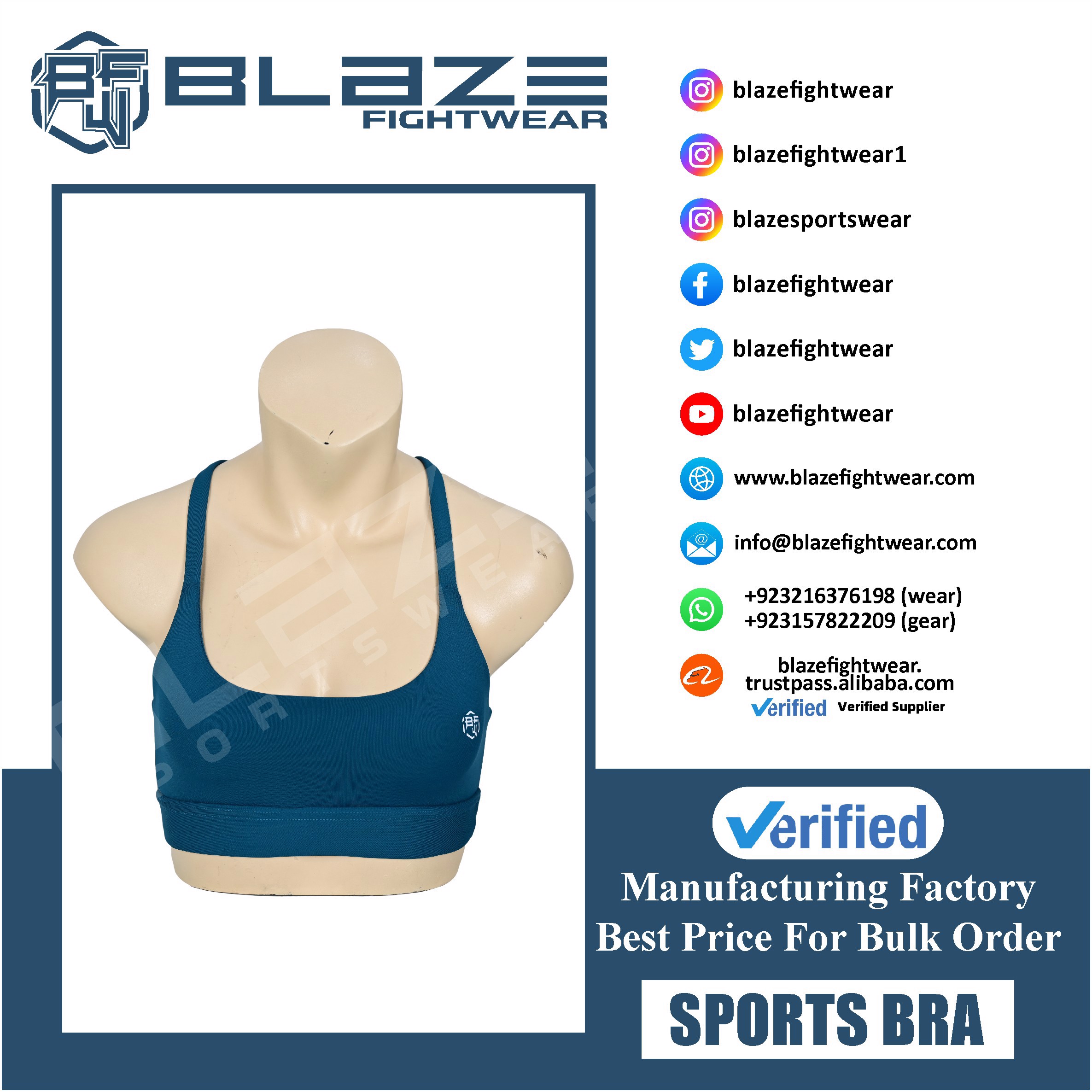 customized sports bra workout fitness wear racer back sports bra light weight  - view 8