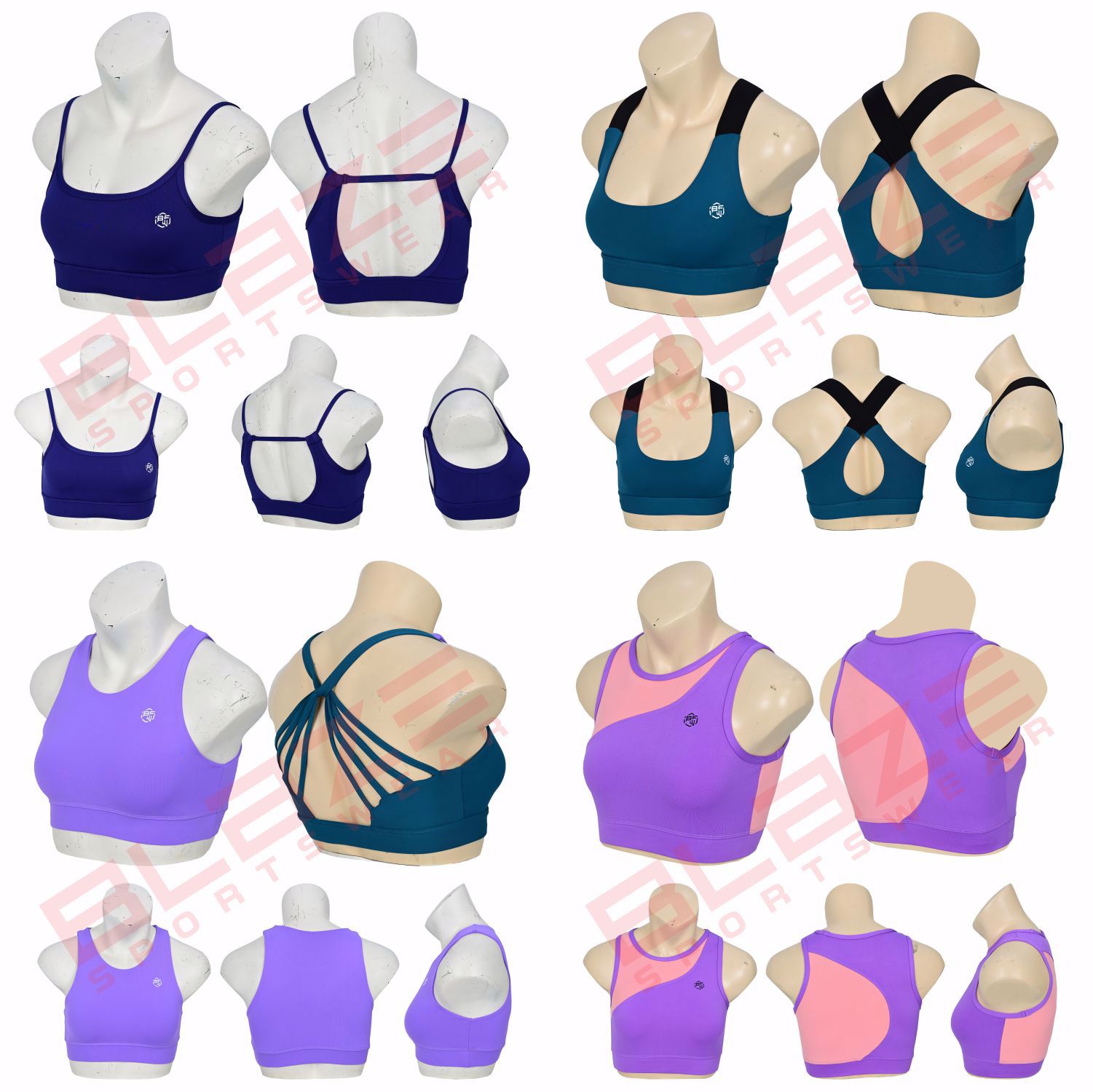 customized sports bra workout fitness wear racer back sports bra light weight  - view 11