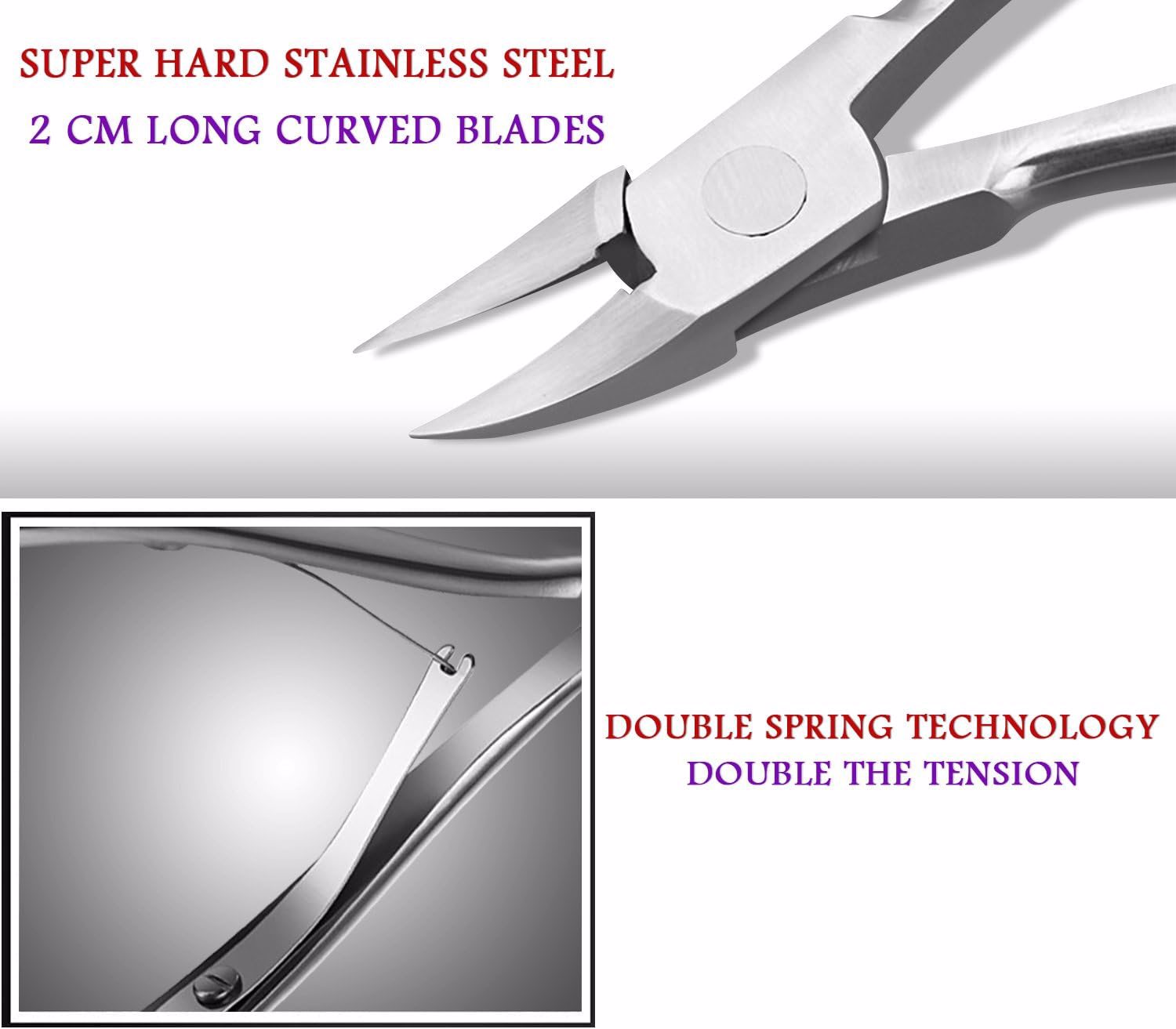 Professional Toe Nail Clipper for Ingrown or Thick Toenails Nail Nippers with Super Sharp Blades - view 6