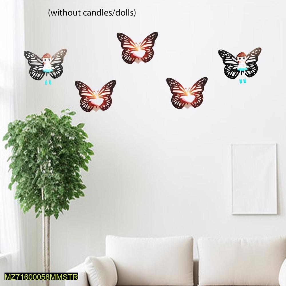 Three Piece Modern Butterfly wall Hanging Shelf Set - view 4
