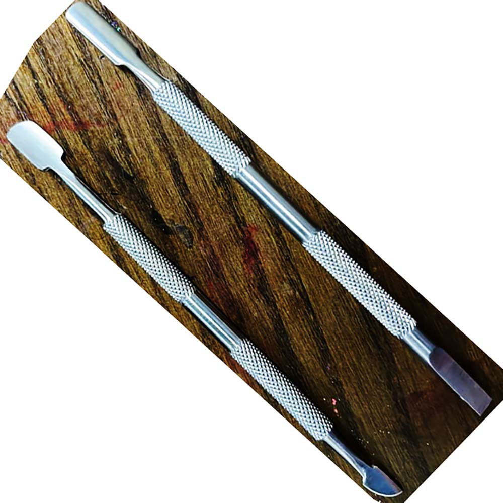 Ready to Ship wholesale High Quality Double-ended Nail Spoon Pusher Stainless Steel Manicure Tools