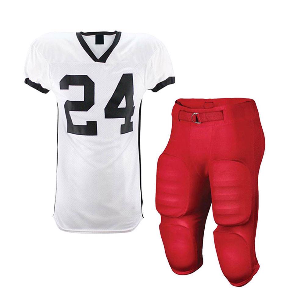 OEM Service Men American Custom Logo Custom Team Number Solid Blue American Football Uniforms - view 4