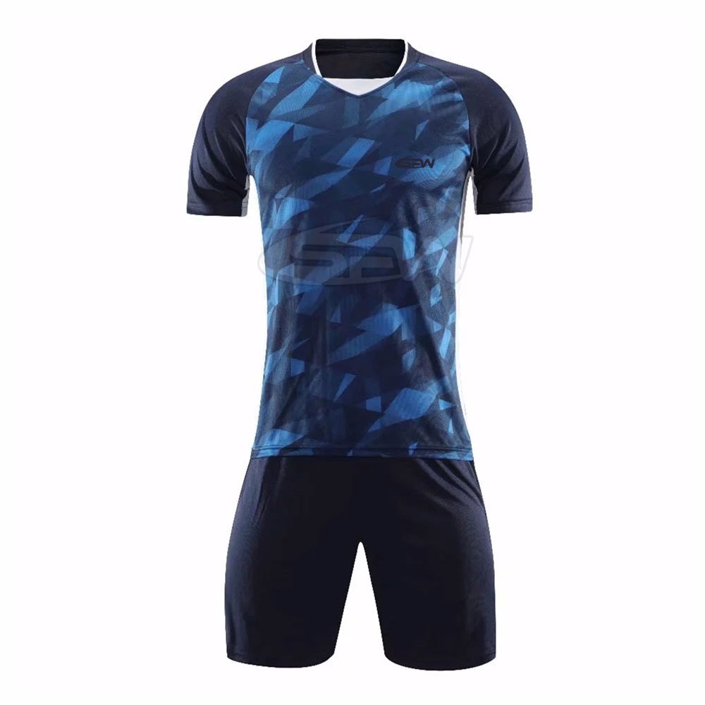 Custom Sublimation Printing Football Jersey Polyester Soccer Uniform Club Team Football Uniform  - view 2