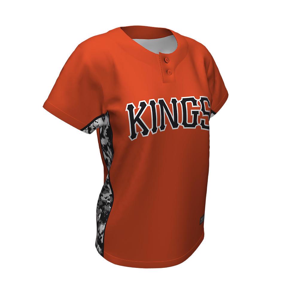 Softball Two Button Jerseys Kings B2BJ-04