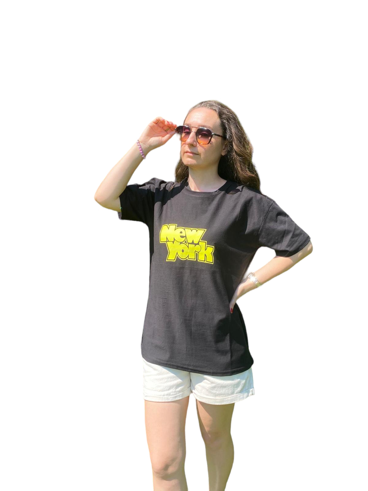  Unisex New York Printed Short Sleeve Crew Neck T-shirt