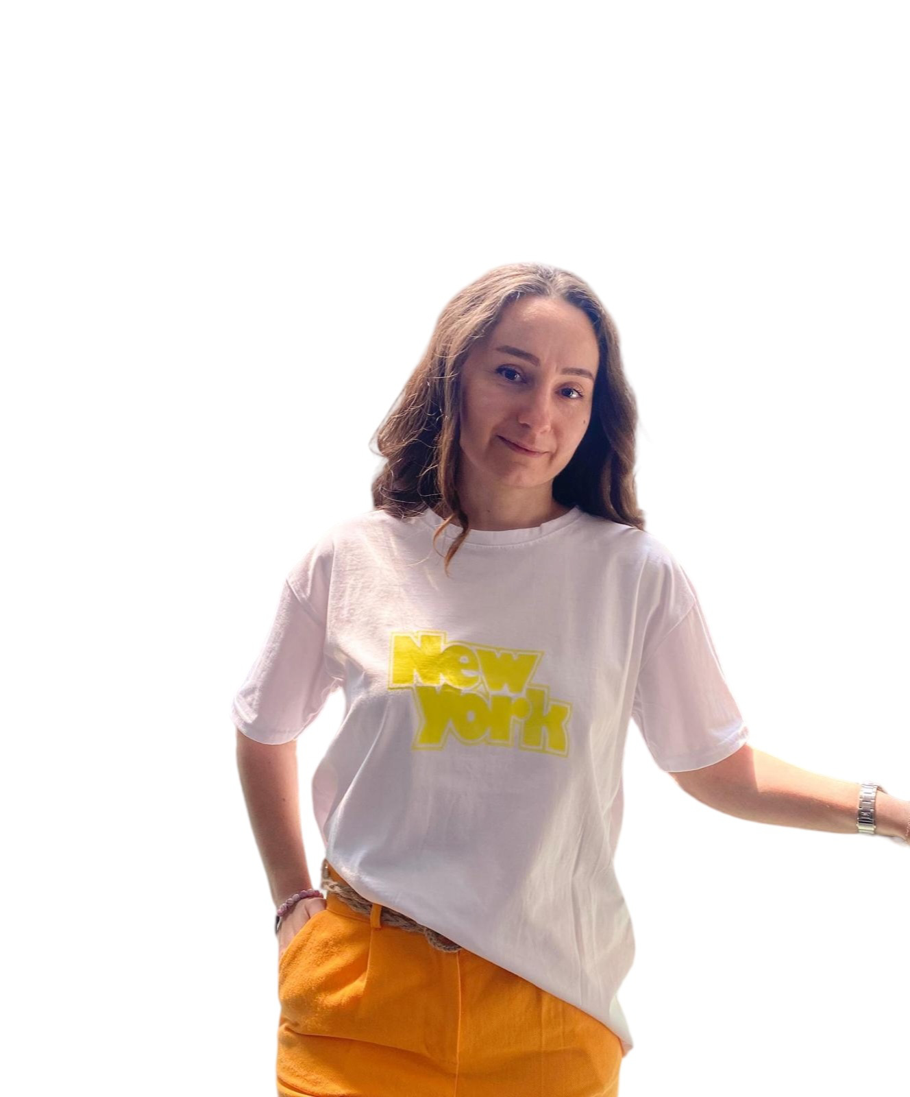  Unisex New York Printed Short Sleeve Crew Neck T-shirt - view 4
