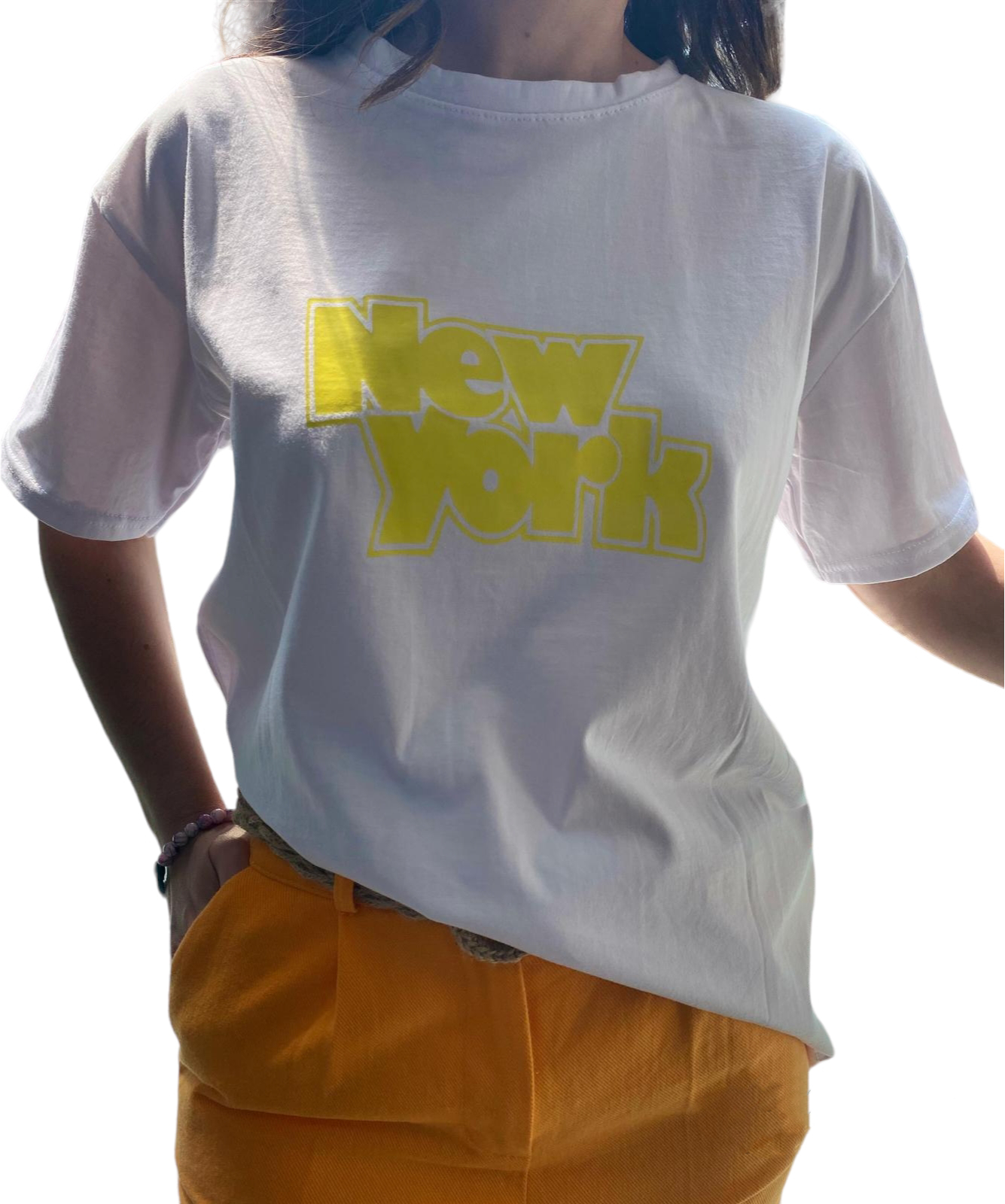  Unisex New York Printed Short Sleeve Crew Neck T-shirt - view 5