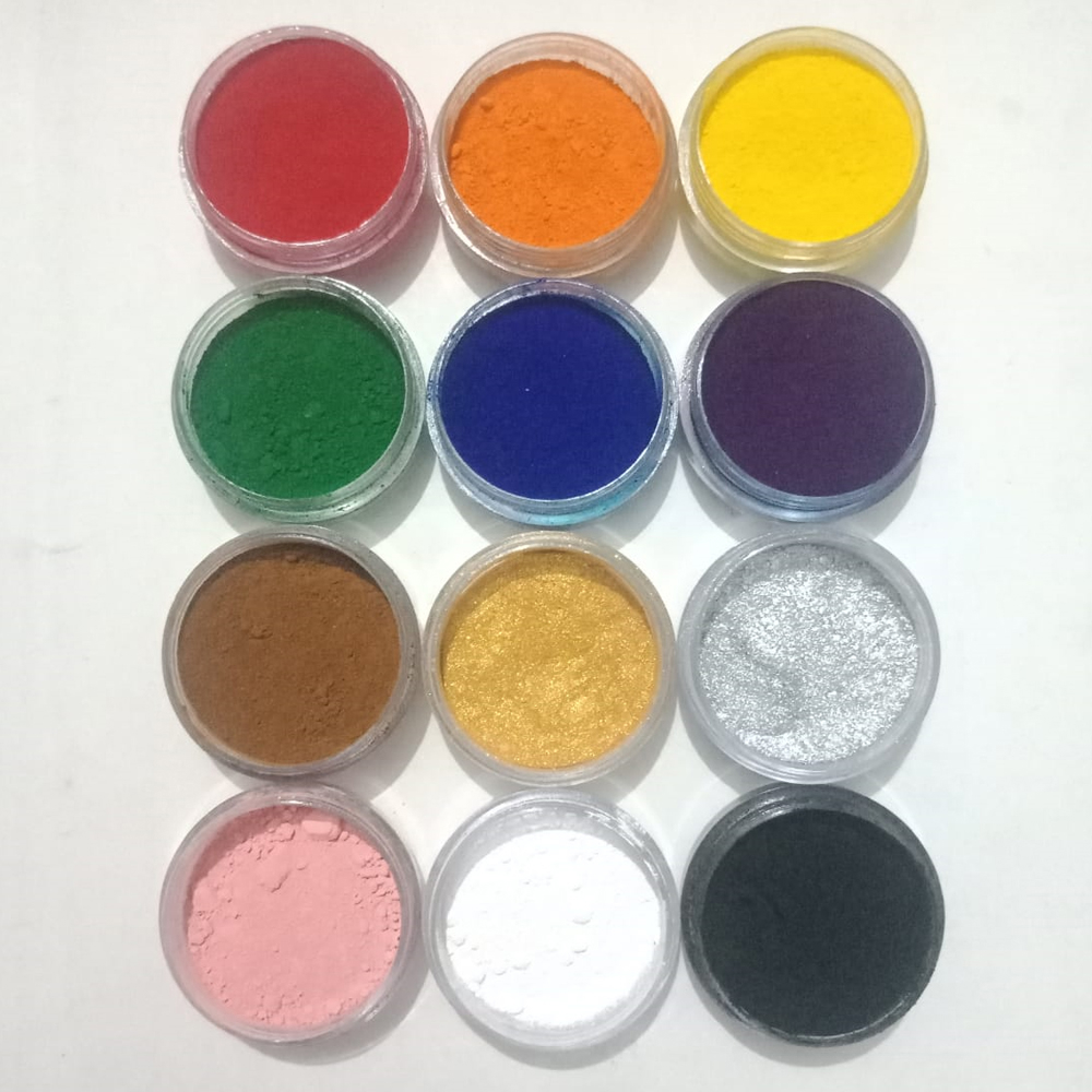 Creobiz Mica Powder Color Pigments 3 grams each, Pack of 12 - view 2
