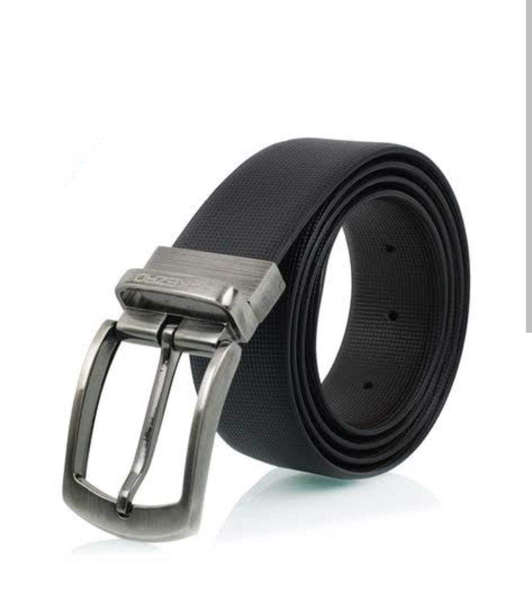 100% pure top grain cow leather reversible two sides black and brown belt 