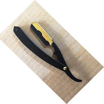 Folding Straight Edge Razor Shavette Men's Shaving Kit Single Edge Razor Blades  - view 5