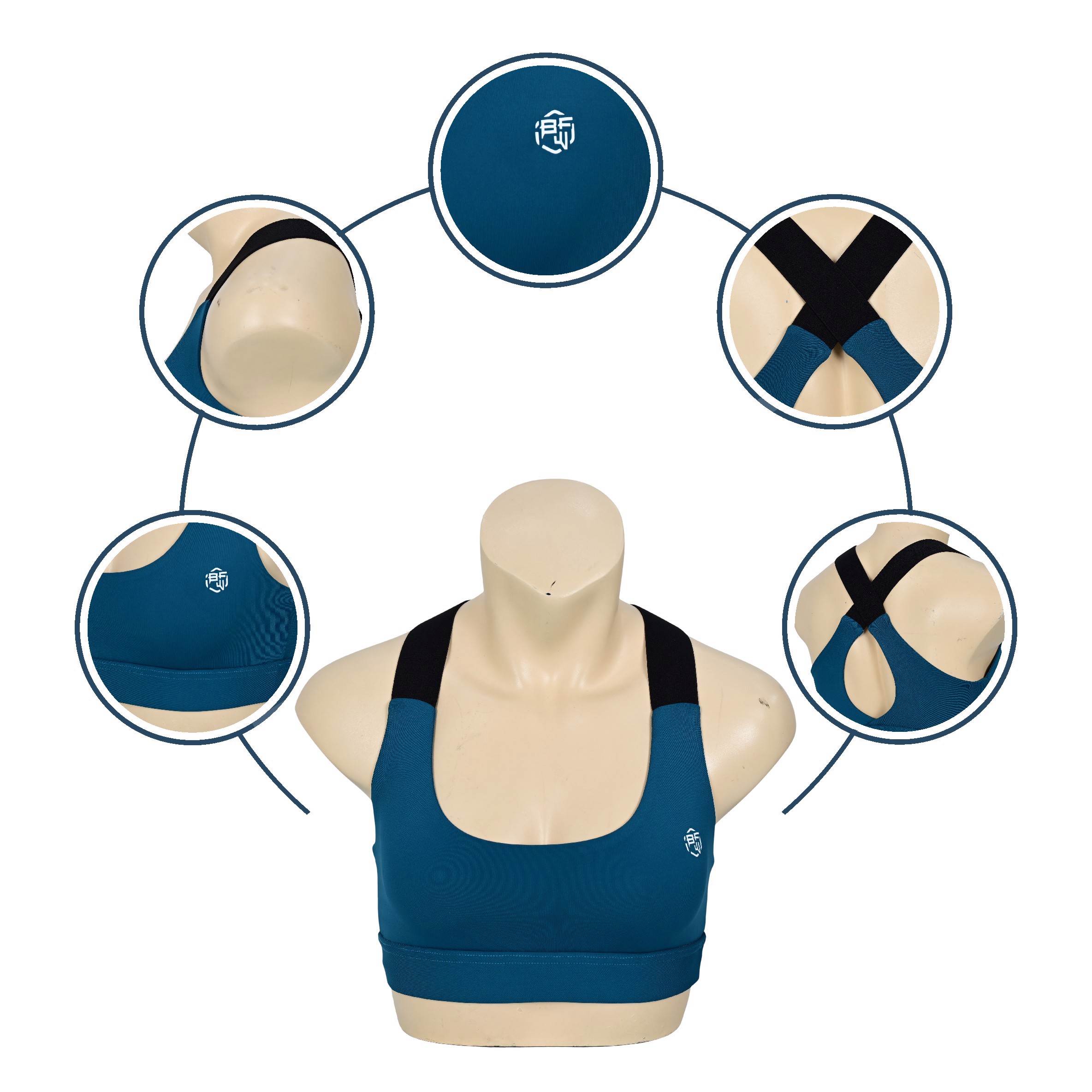 Fitness-Focused Custom Sports Bra Lightweight and Breathable Racerback Design - view 6