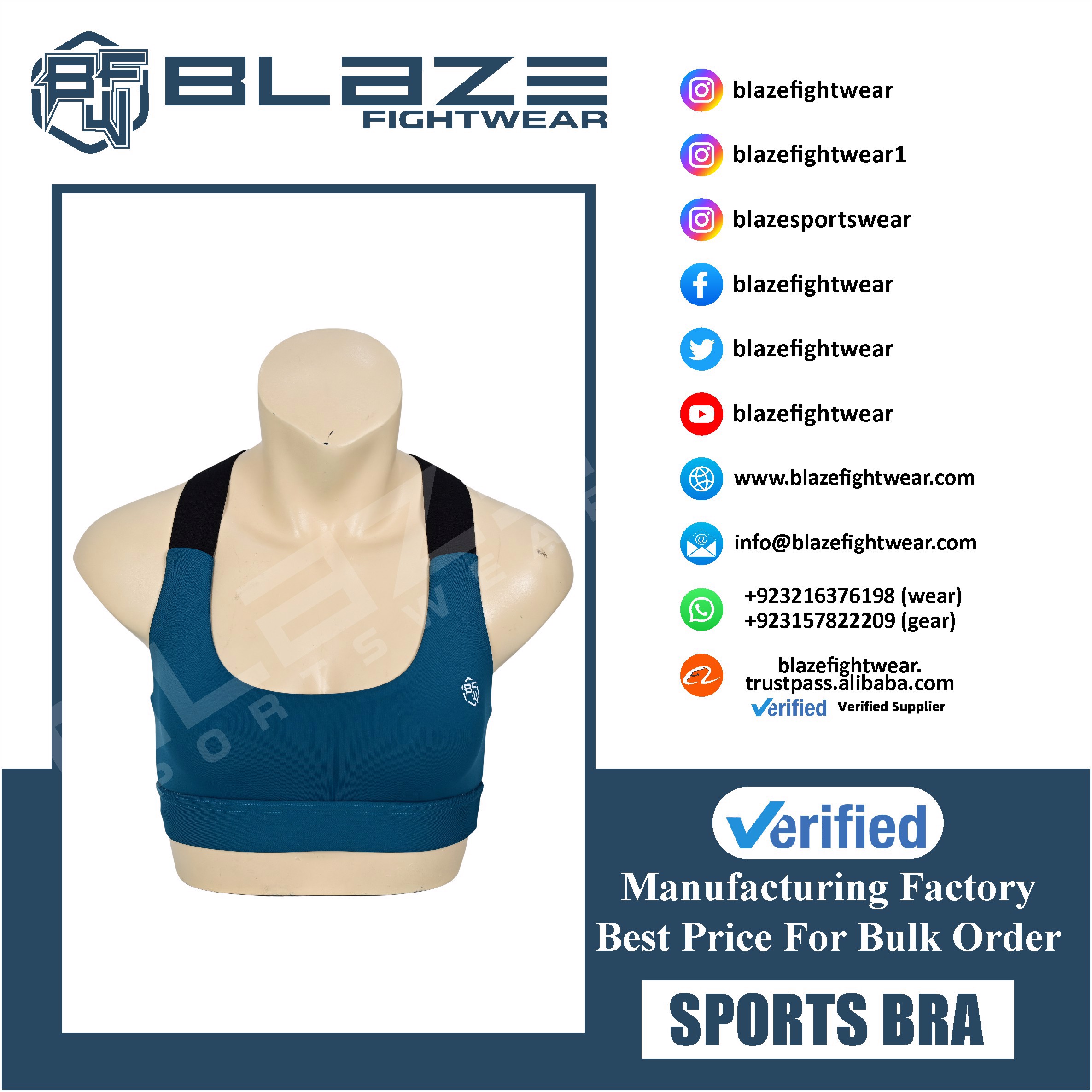 Fitness-Focused Custom Sports Bra Lightweight and Breathable Racerback Design - view 8