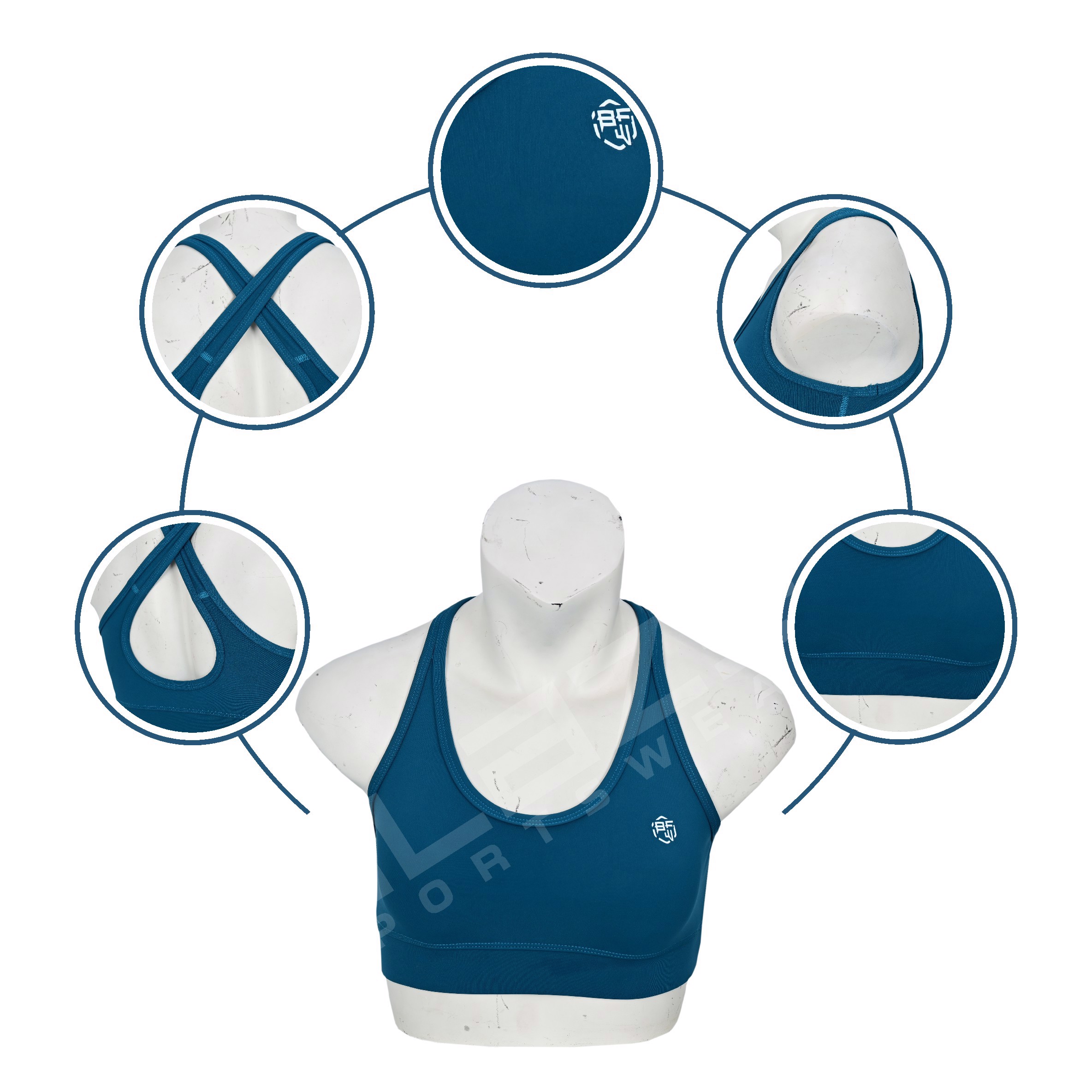  Personalized  Sports Bra Lightweight and Breathable Racerback Design - view 6