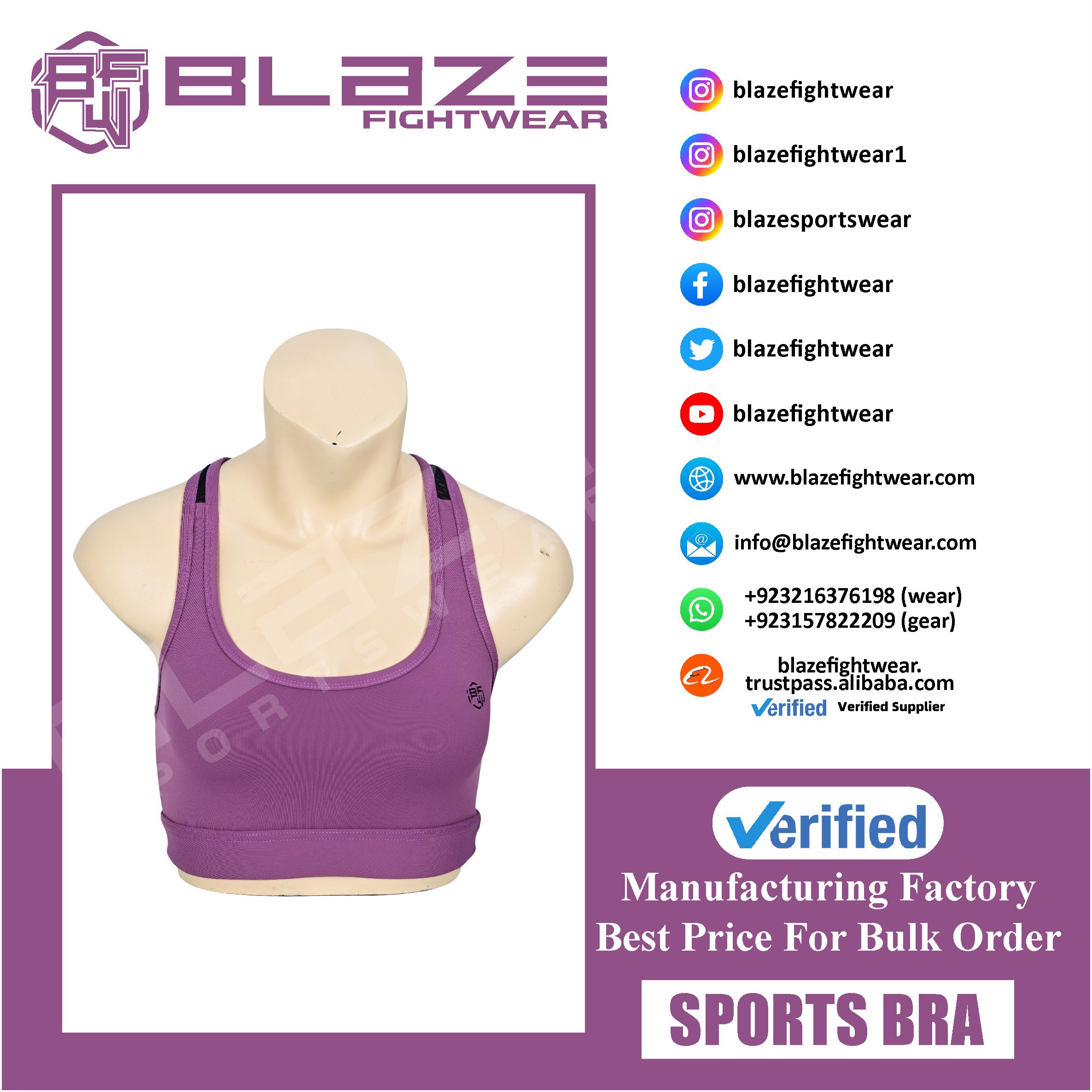 Custom Fit Fitness Sports Bra Lightweight Racerback Design  - view 8