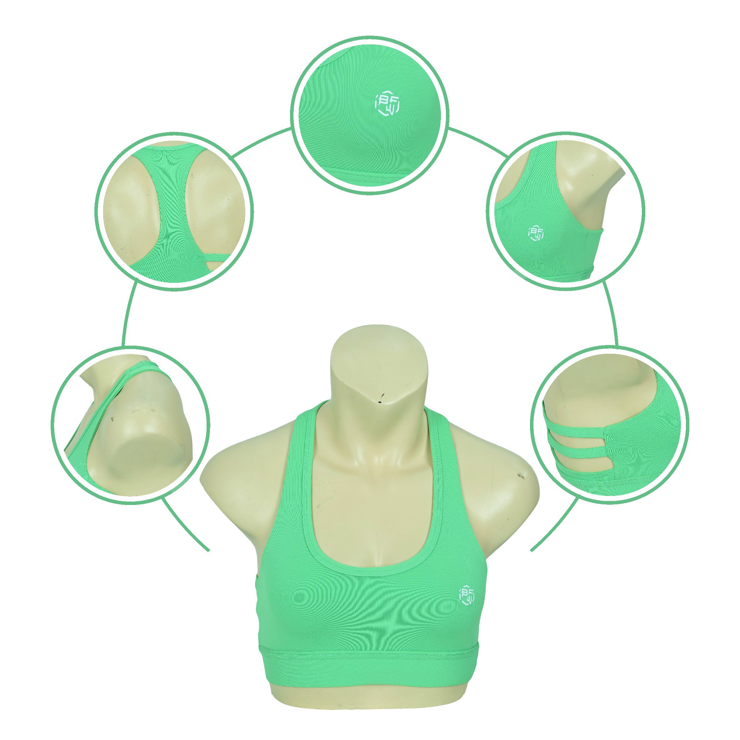 Customized Sports Bra for Workouts Lightweight Racerback Fitness Bra - view 7