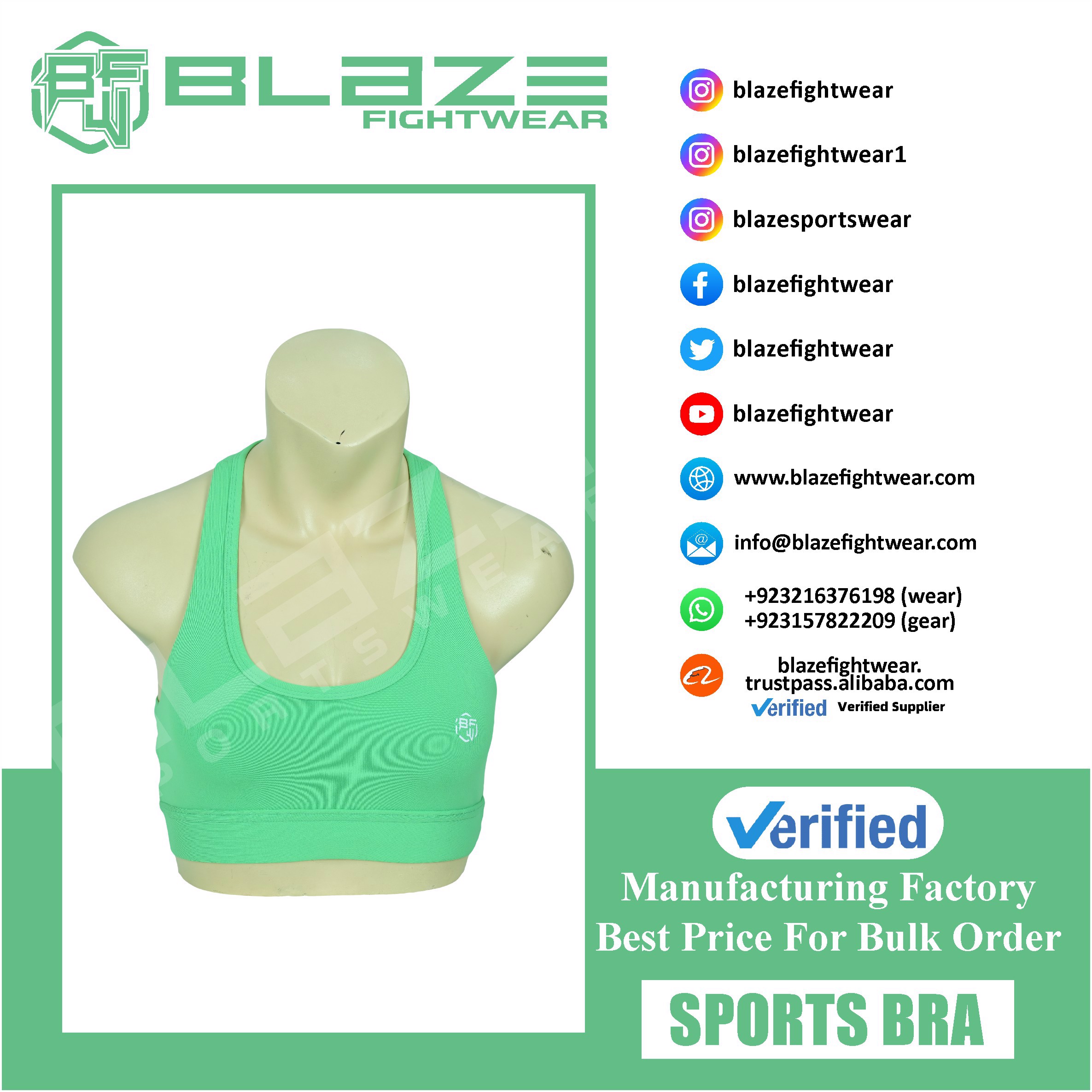 Customized Sports Bra for Workouts Lightweight Racerback Fitness Bra - view 9