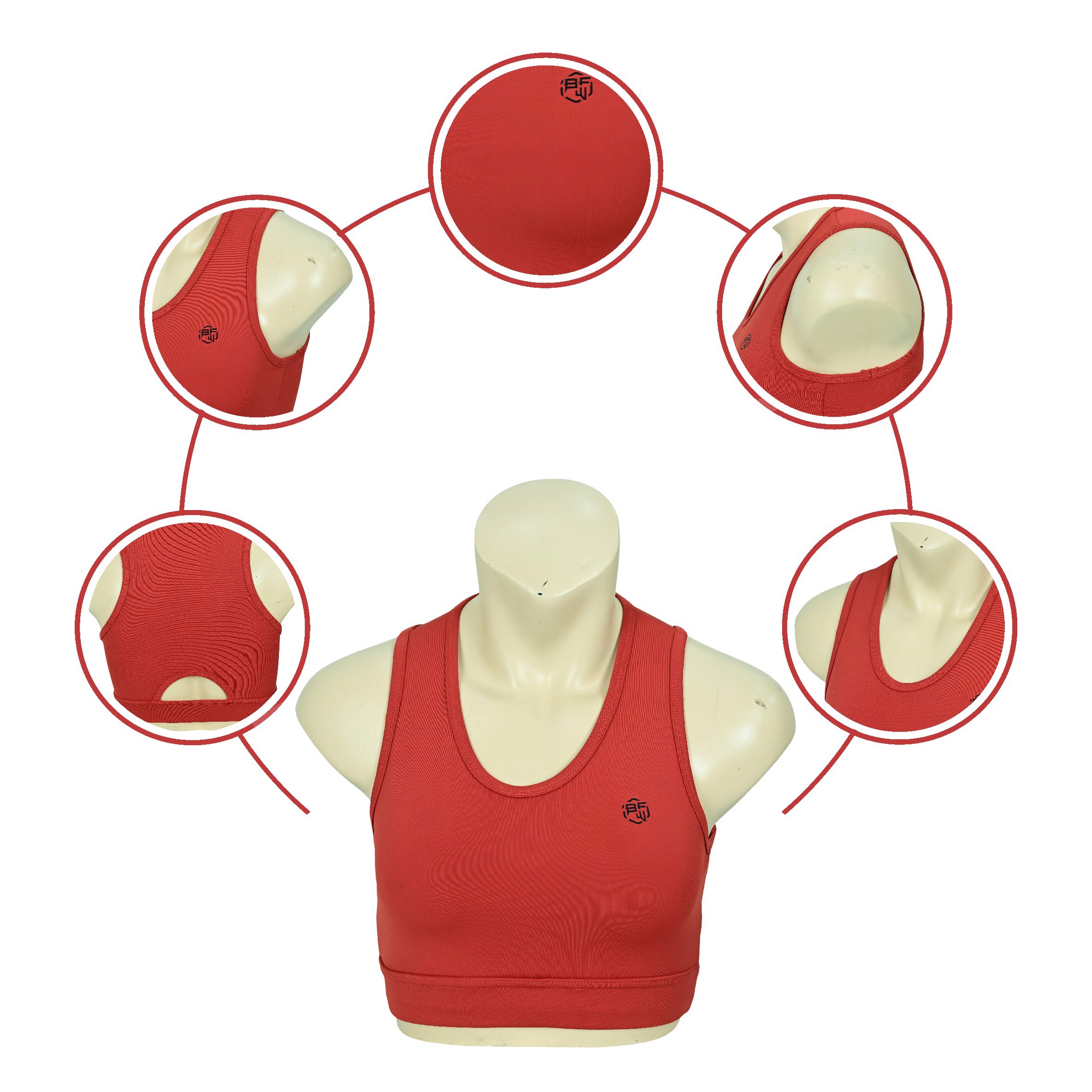 Custom Fit Racerback Sports Bra: Lightweight and Breathable - view 6