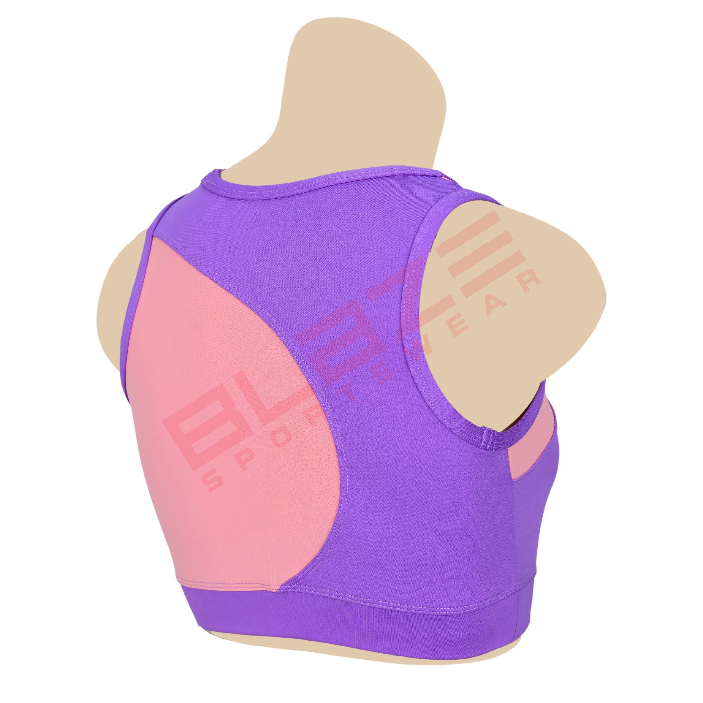  custom sports bra for workout fitness wear racer back sports bra light weight  - view 2