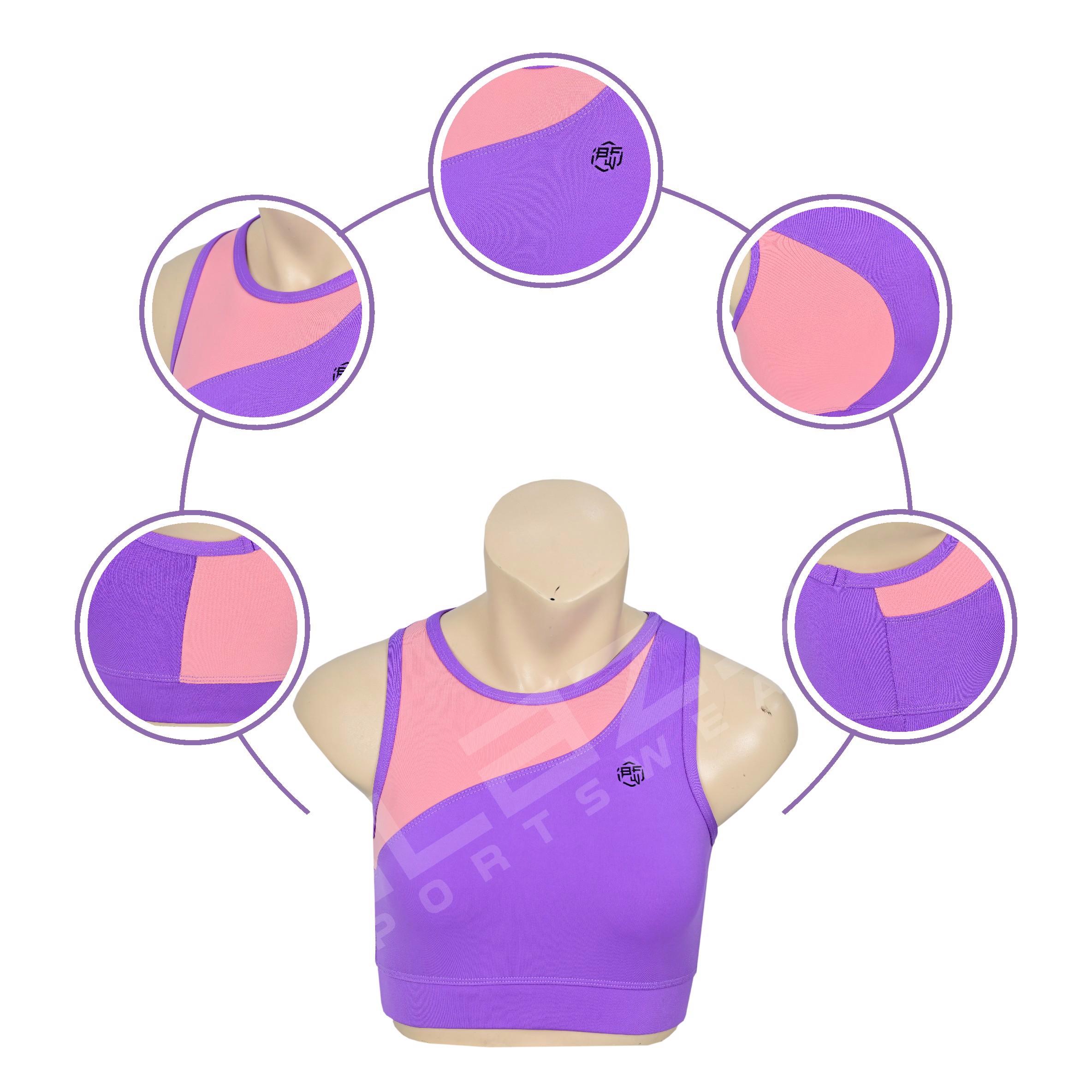  custom sports bra for workout fitness wear racer back sports bra light weight  - view 7