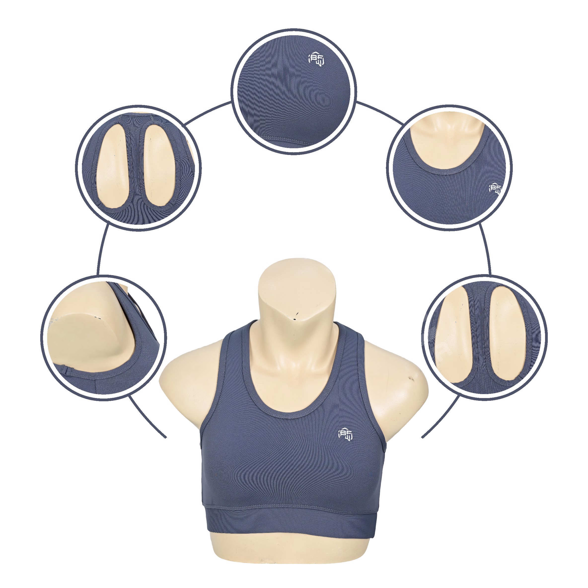 Tailored Racerback Sports Bra Breathable Workout Wear for Fitness - view 6