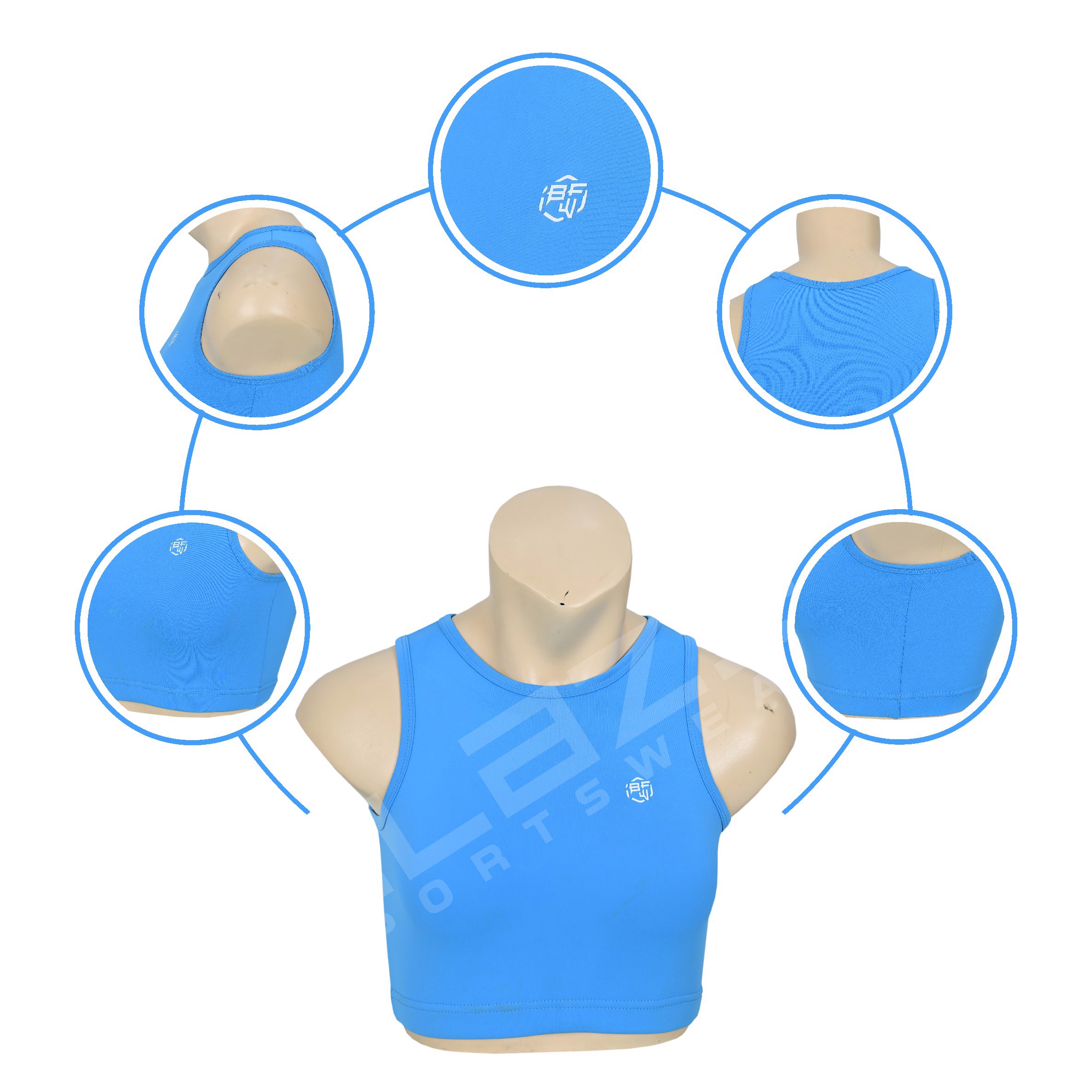 Custom sports bra for workout fitness wear racer back sports bra light weight  - view 6