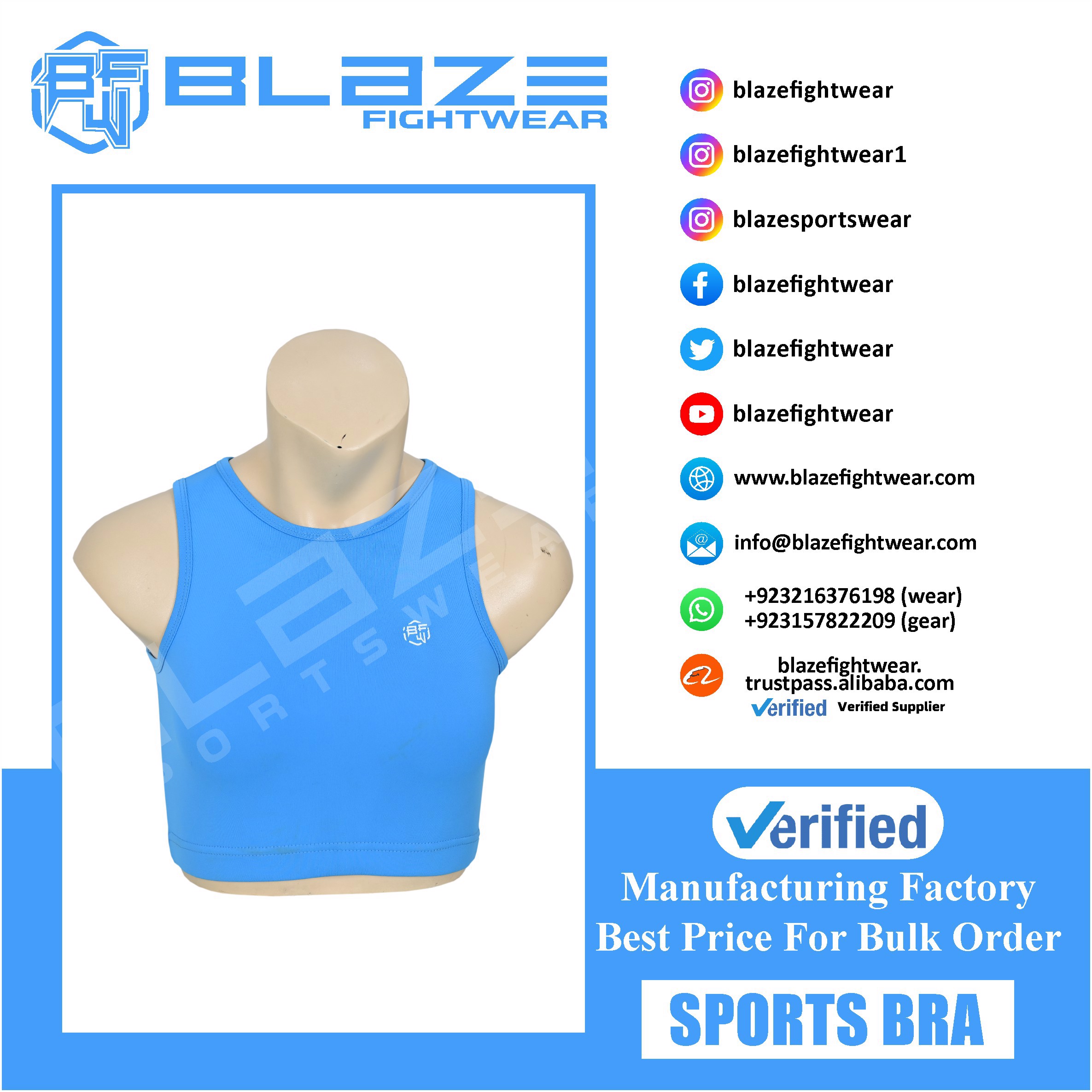 Custom sports bra for workout fitness wear racer back sports bra light weight  - view 8