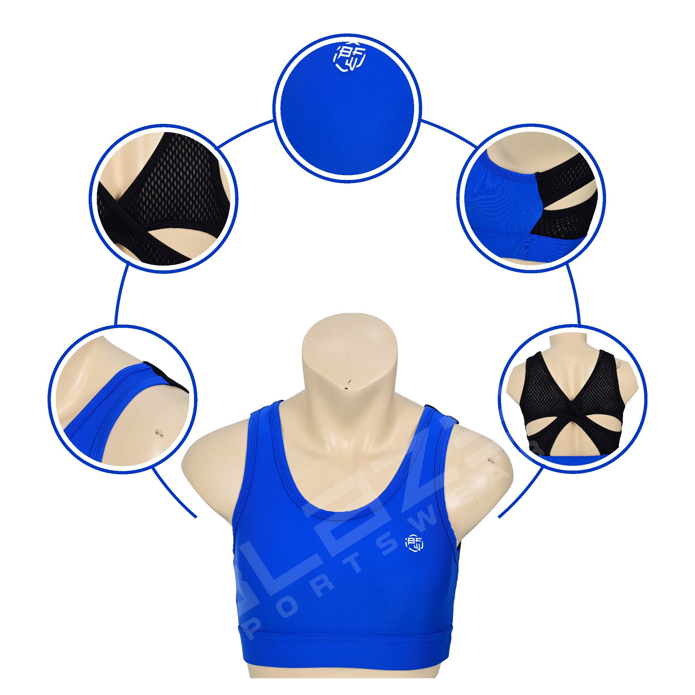 Personalized  Sports Bra  Perfect for Workouts Lightweight and Breathable Racerback Design - view 6