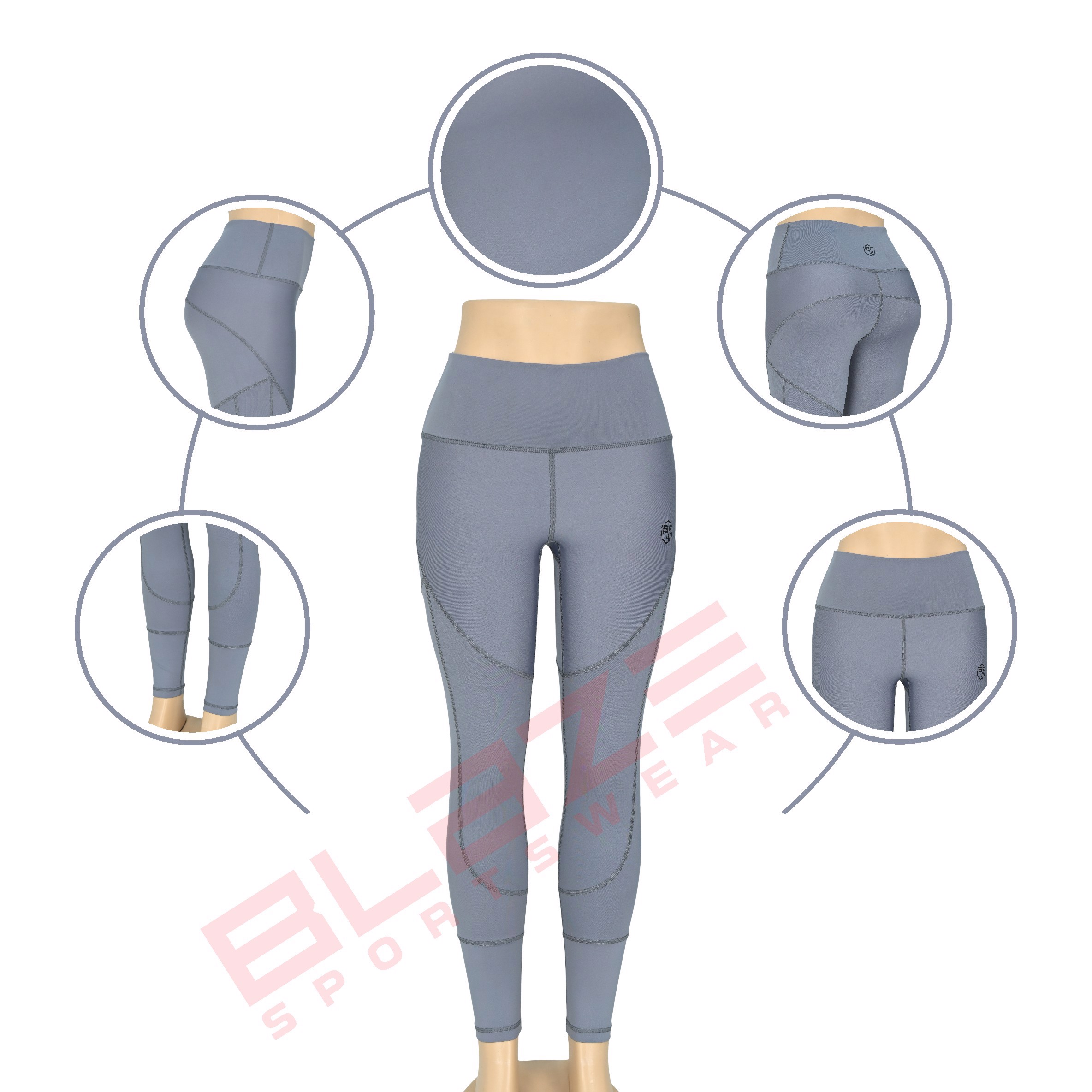 Enhance your workout Customizable High Waist Sports Yoga pants Breathable Sweat Wicking Leggings  - view 6