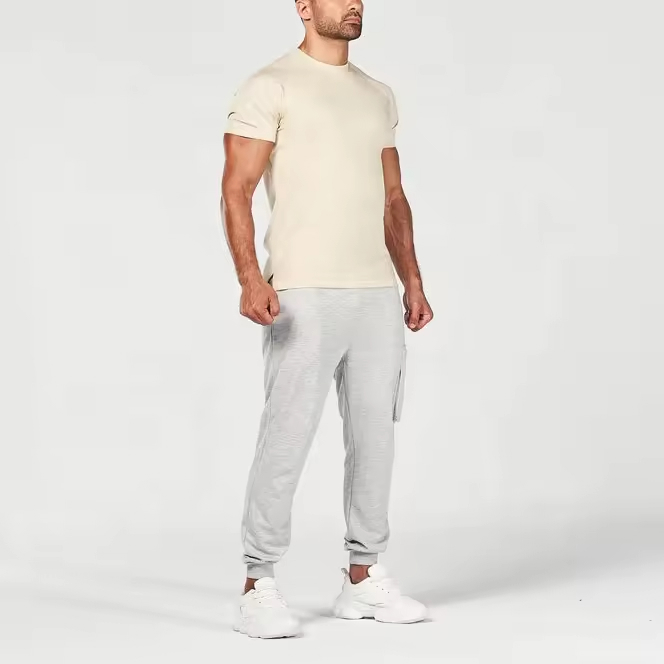 Custom muscle slim fit sports men gym t shirts Custom your own logo t shirt - view 2