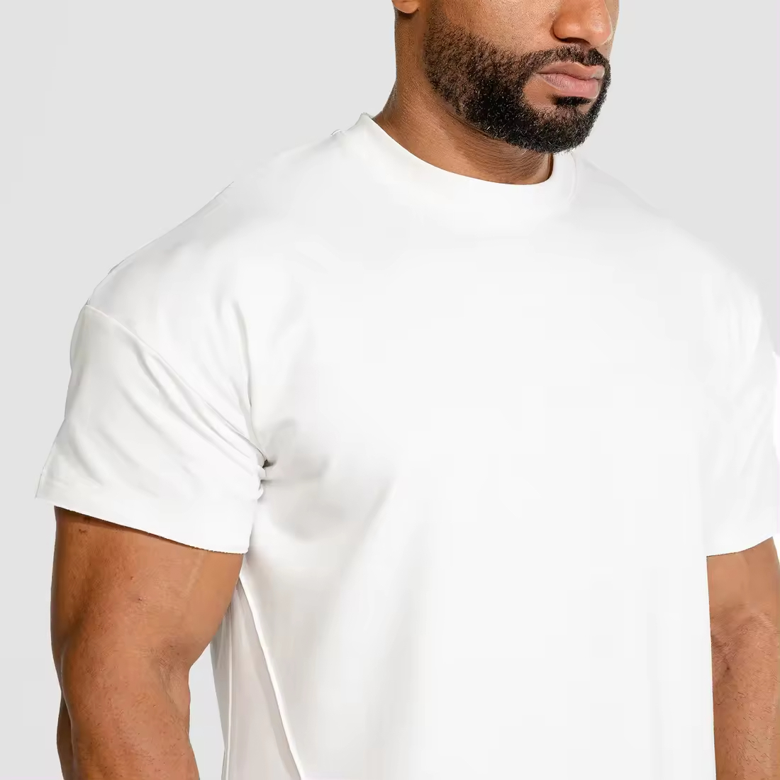 Custom Design Hot Sale Workout Quick Dry Gym Wear Men Clothing Cotton Spandex T Shirt for Men - view 6