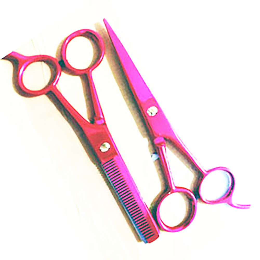 Professional Adjustable Screw Tijeras 6 inch Hair Cutting Thinning Shears Hairdressing Scissors Set