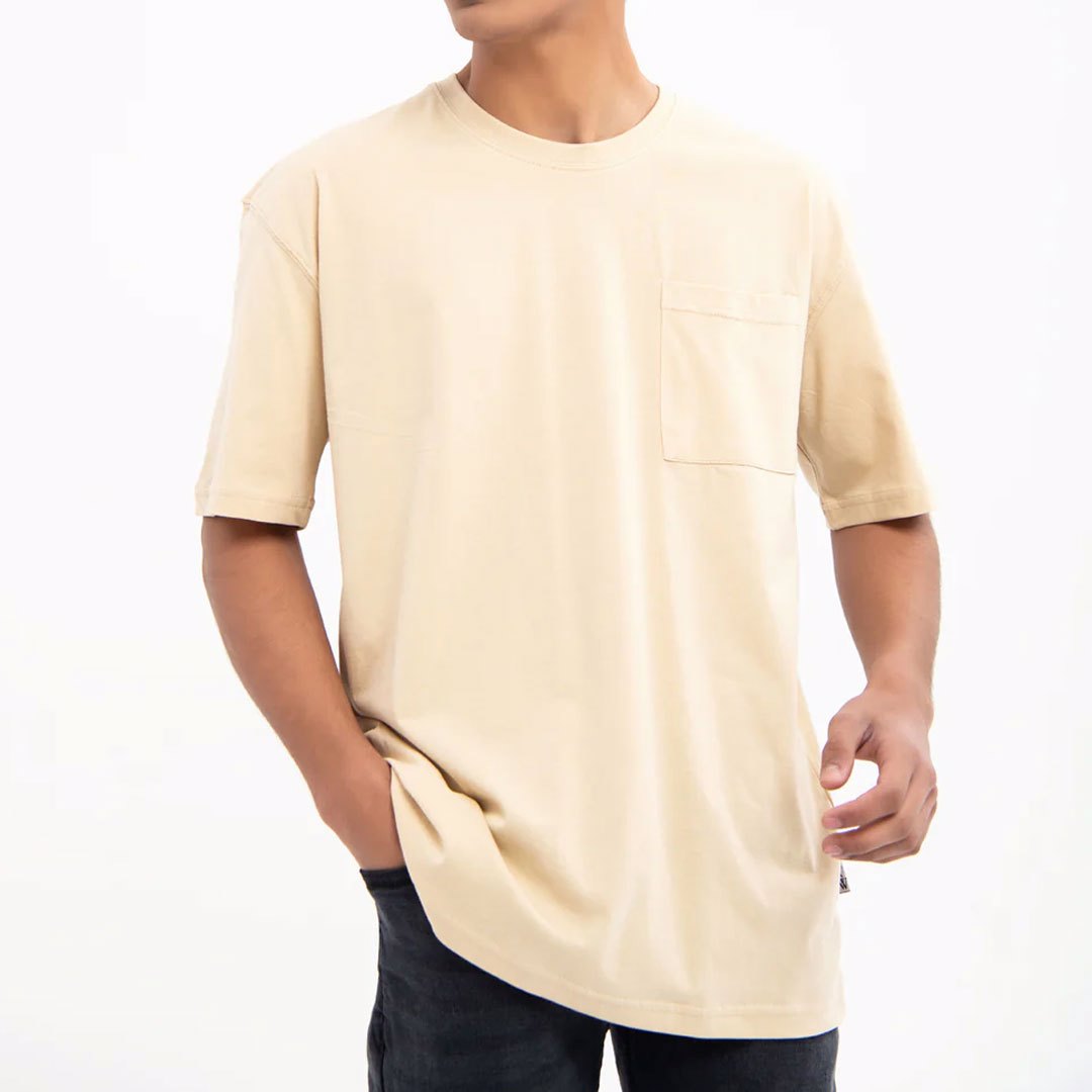  White Label Luxury Side Pocket  Premium T-Shirts with custom logo / Size and color in cotton