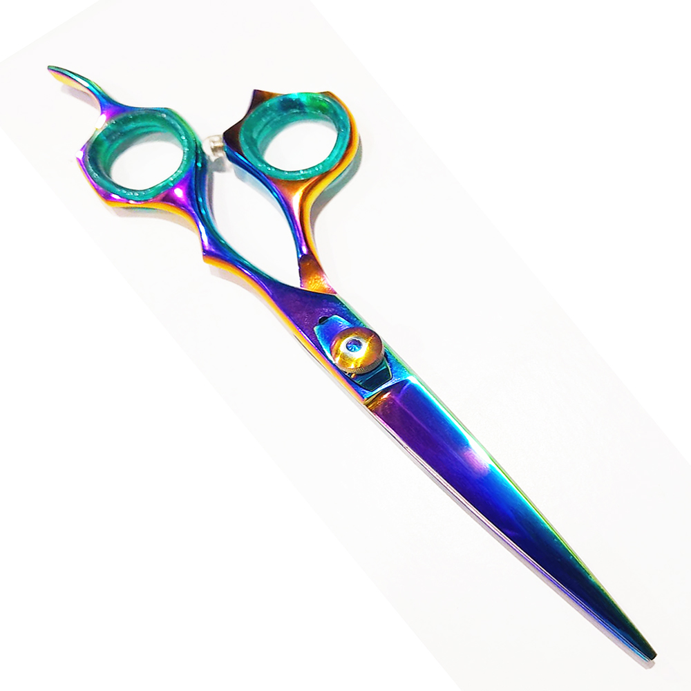 Stainless Steel  Right hand Professional Shear Matt Black Powder coated hairdressers shear scissors