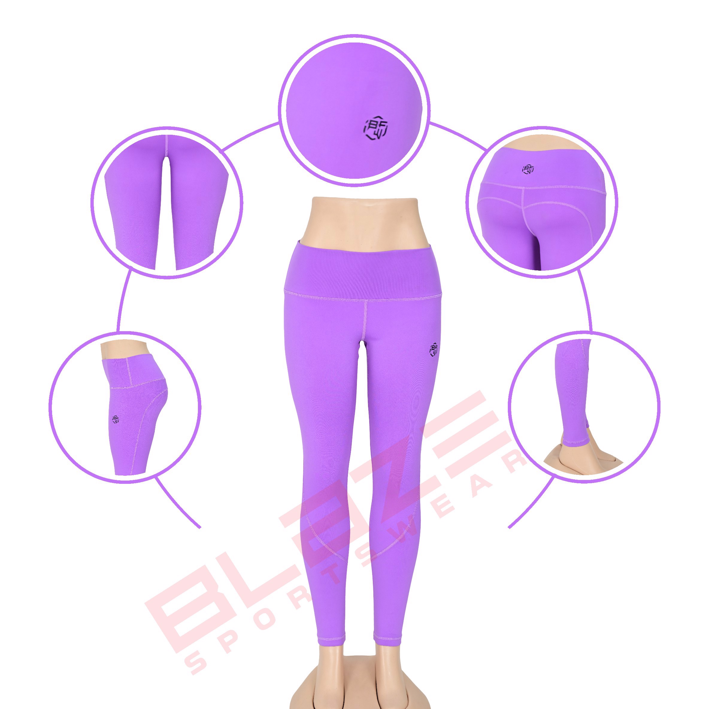 customizable, high-waisted yoga pant breathable sweat-wicking leggings in plus sizeS comfortable fit - view 6