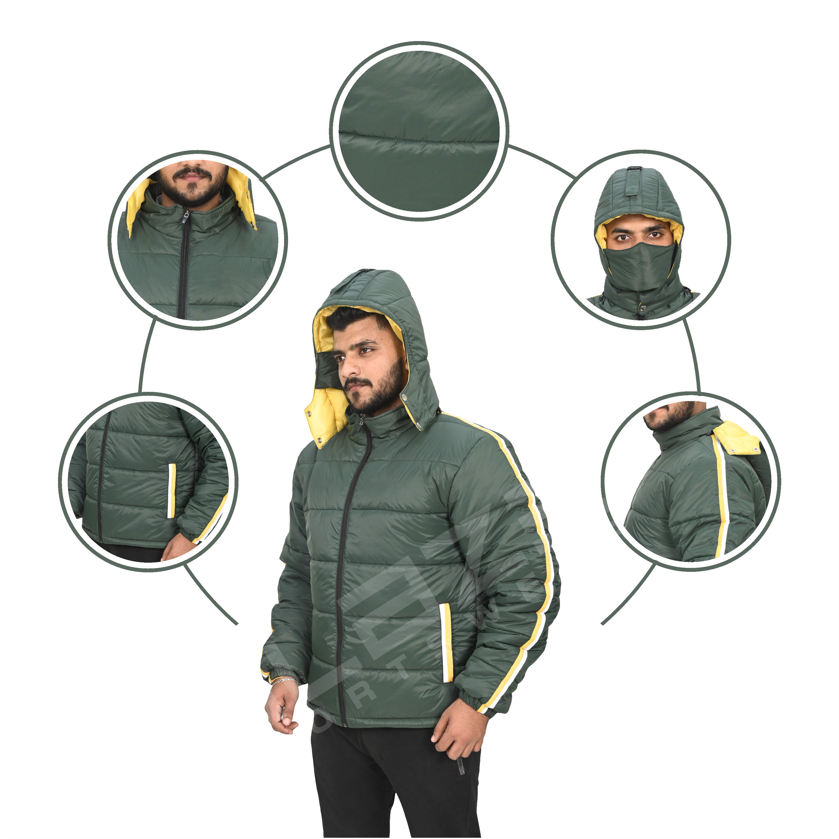 Customize puffer jacket down coat ultra light winter men waterproof breathable shell down filled - view 3