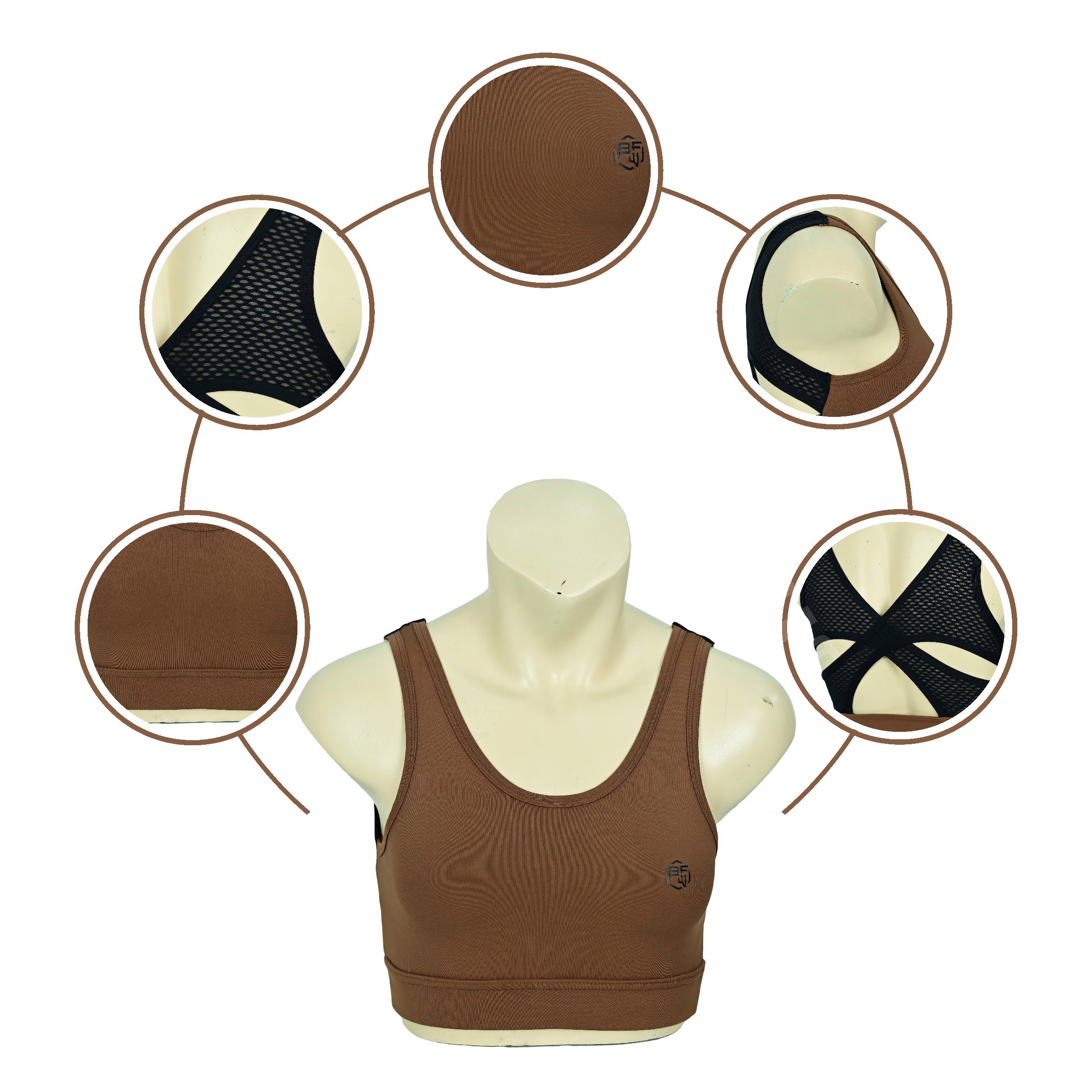 Custom Athletic Bra, Lightweight, Breathable Racerback Fitness Companion - view 6
