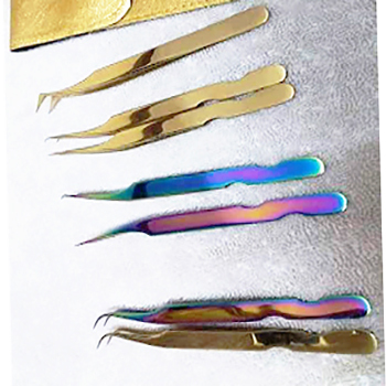 Bend nose Beauty Eyelash Tweezers Makeup Eye Lash Tweezers Extension Tools False Eyelashes Tweezers