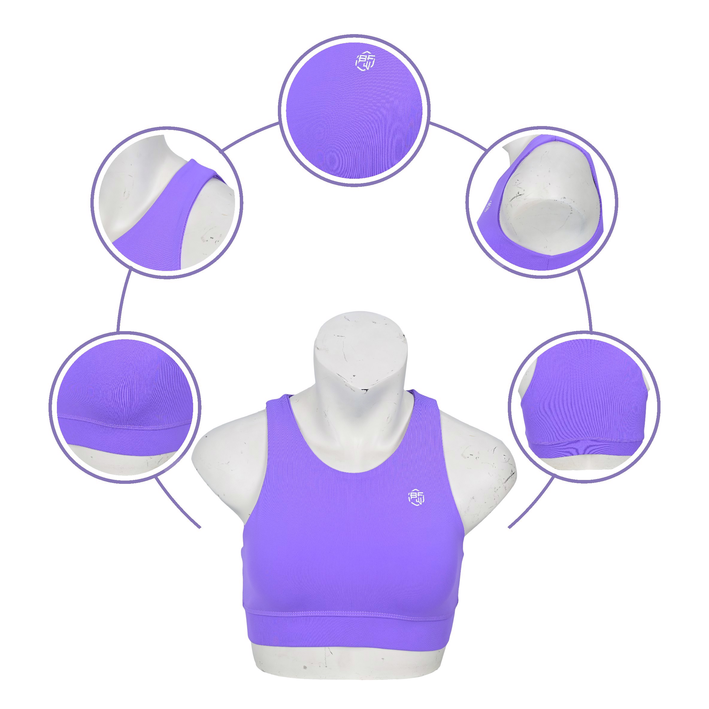 Personalized sports bra workout fitness wear racer back sports bra light weight  - view 6