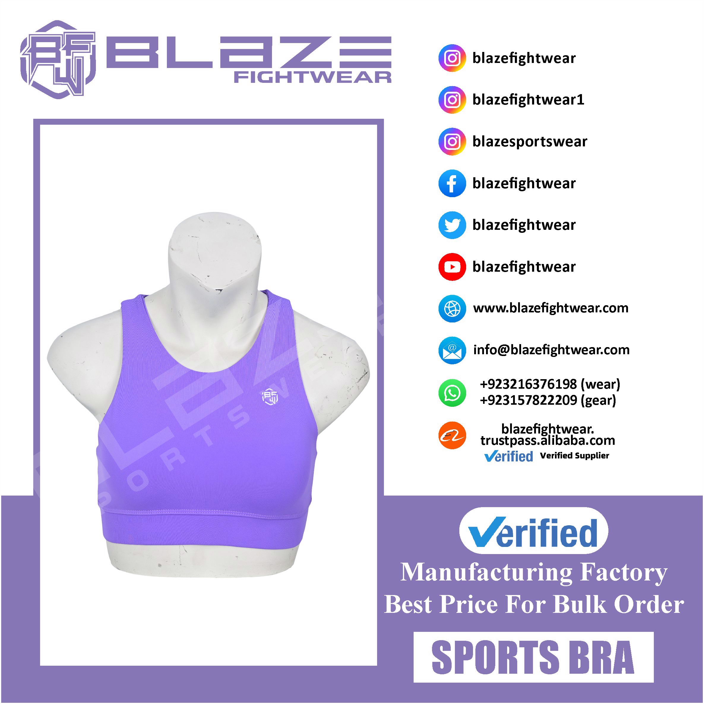 Personalized sports bra workout fitness wear racer back sports bra light weight  - view 8