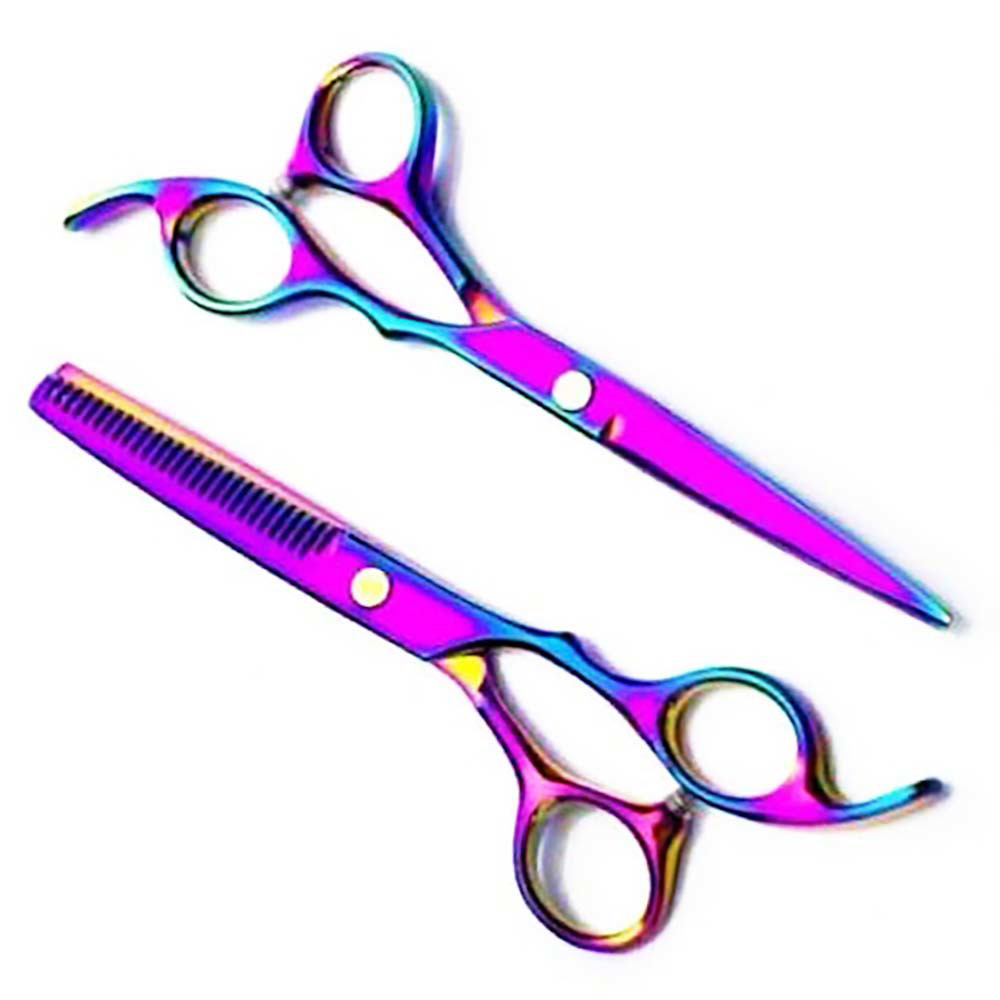 6.0-inch hair scissor set Rockwall HRC steel Sharp tip scissors Fashion design beauty barber set