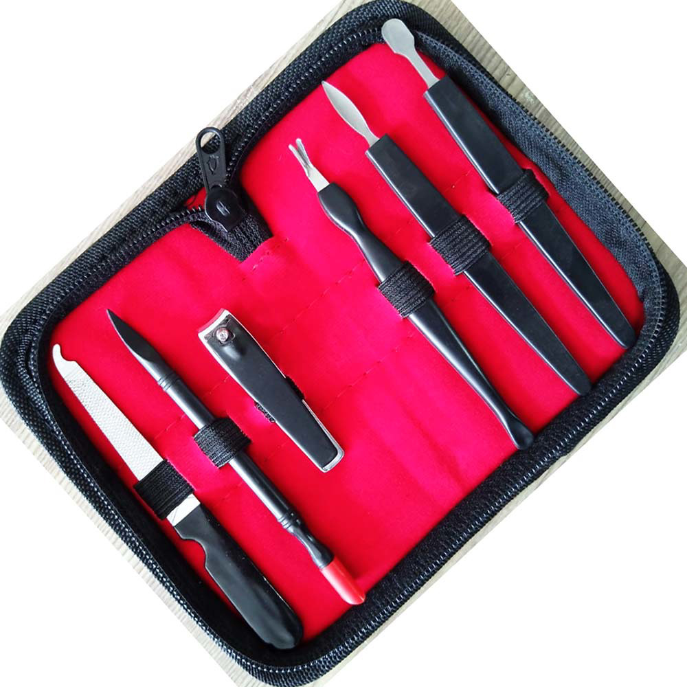  Nail tools exfoliating clippers manicures professional steel pusher nail remover set of basic care