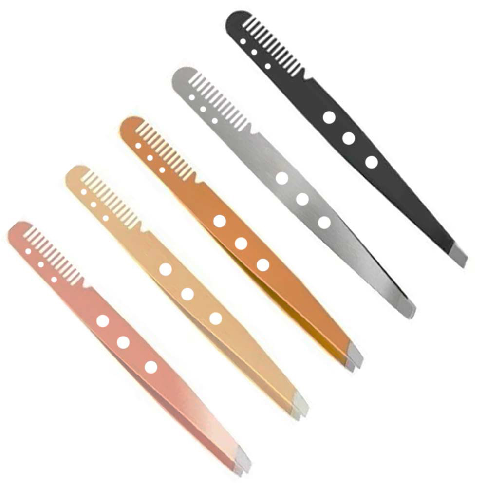 Acute Angle Beauty face Basics Eyebrow Tweezers 2 Pack eyelash extensions eyebrow comb tweezers 