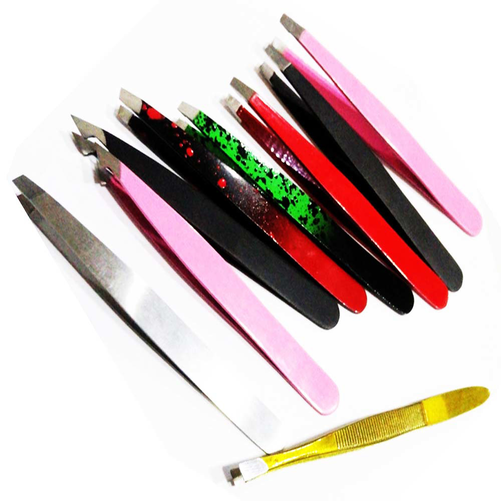 Extension Tools Clip Applicator False Eyelashes Tweezers High Quality Pink Custom Eyebrow Tweezers 