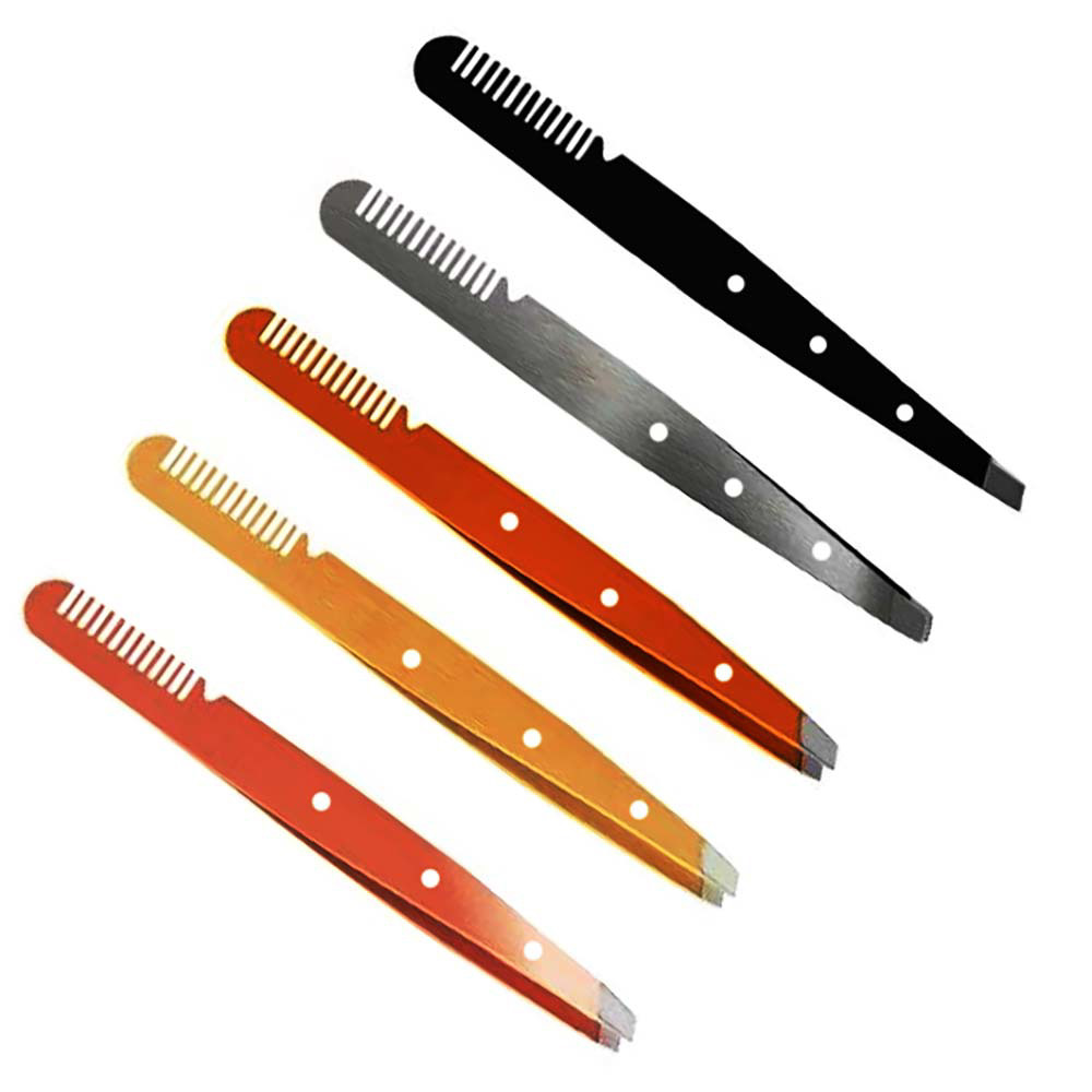 2 Pack eyelash extensions eyelash tweezers extension supplies eyebrow Eyebrow Hair Removal Tweezer 